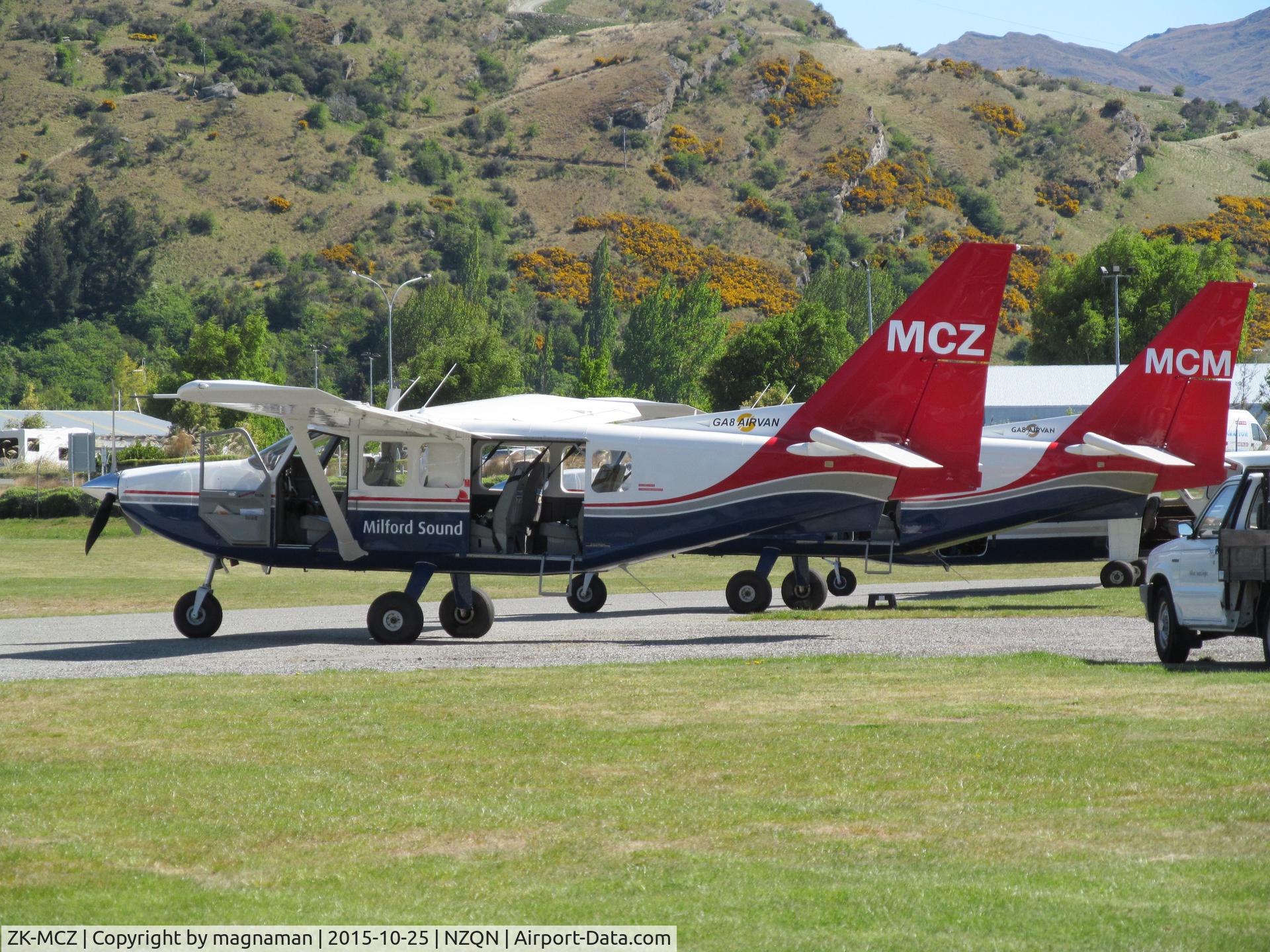 ZK-MCZ, 2007 Gippsland GA-8 Airvan C/N GA8-07-116, along with team member at QTN