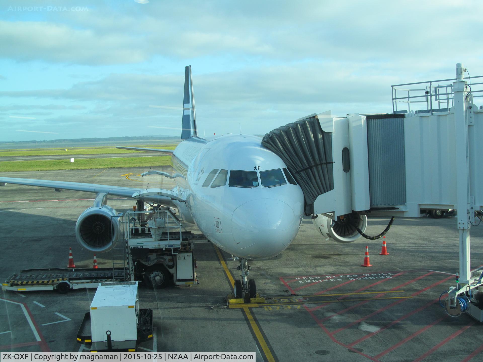 ZK-OXF, 2014 Airbus A320-232 C/N 6182, on stand at AKL