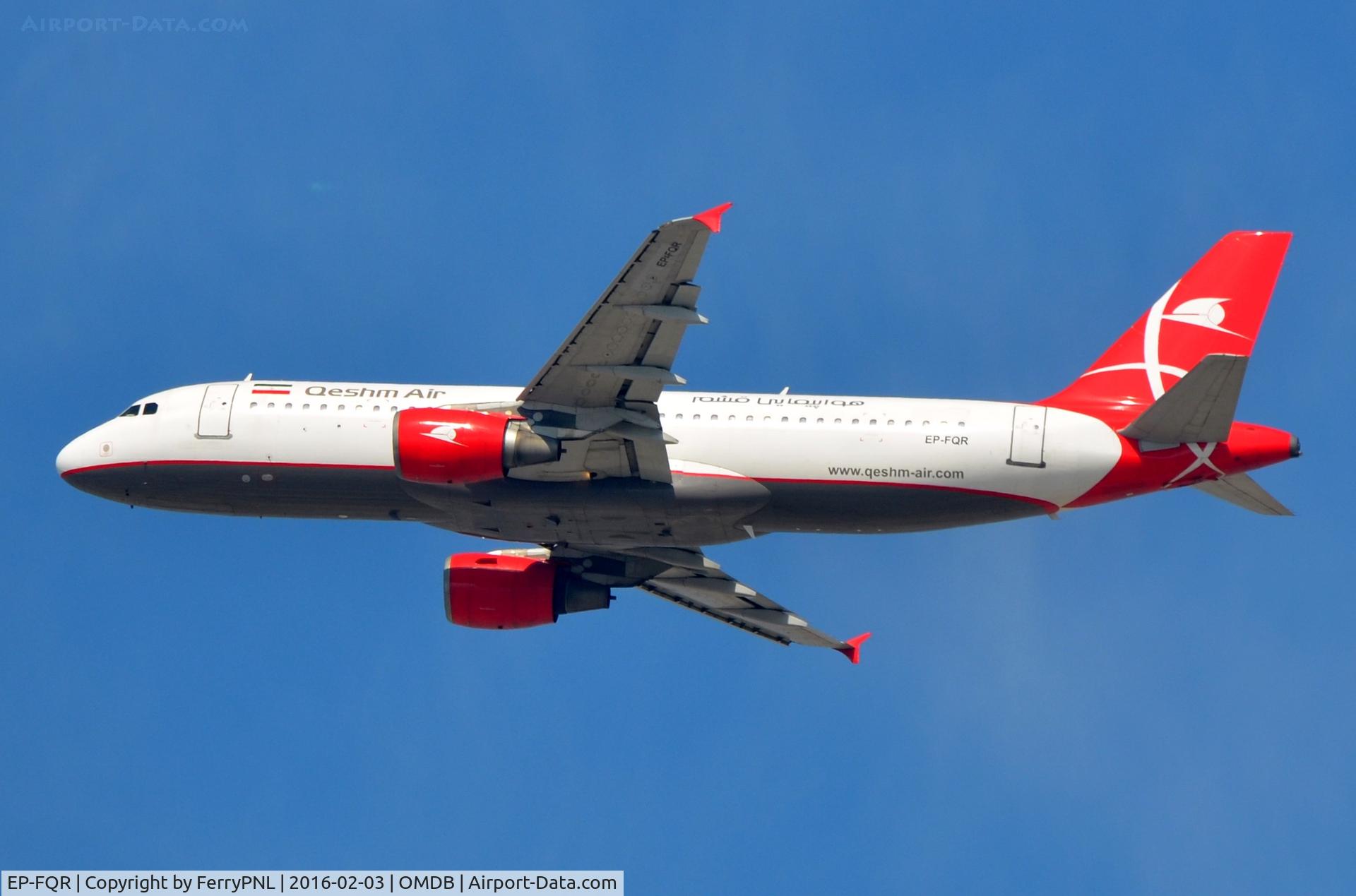 EP-FQR, 1996 Airbus A320-214 C/N 617, Qeshm A320 lifting-off from DXB.