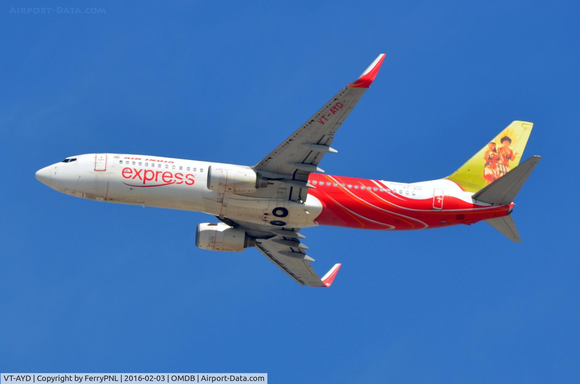 VT-AYD, 2009 Boeing 737-8HG C/N 36340, Air India Express B738 departing DXB.