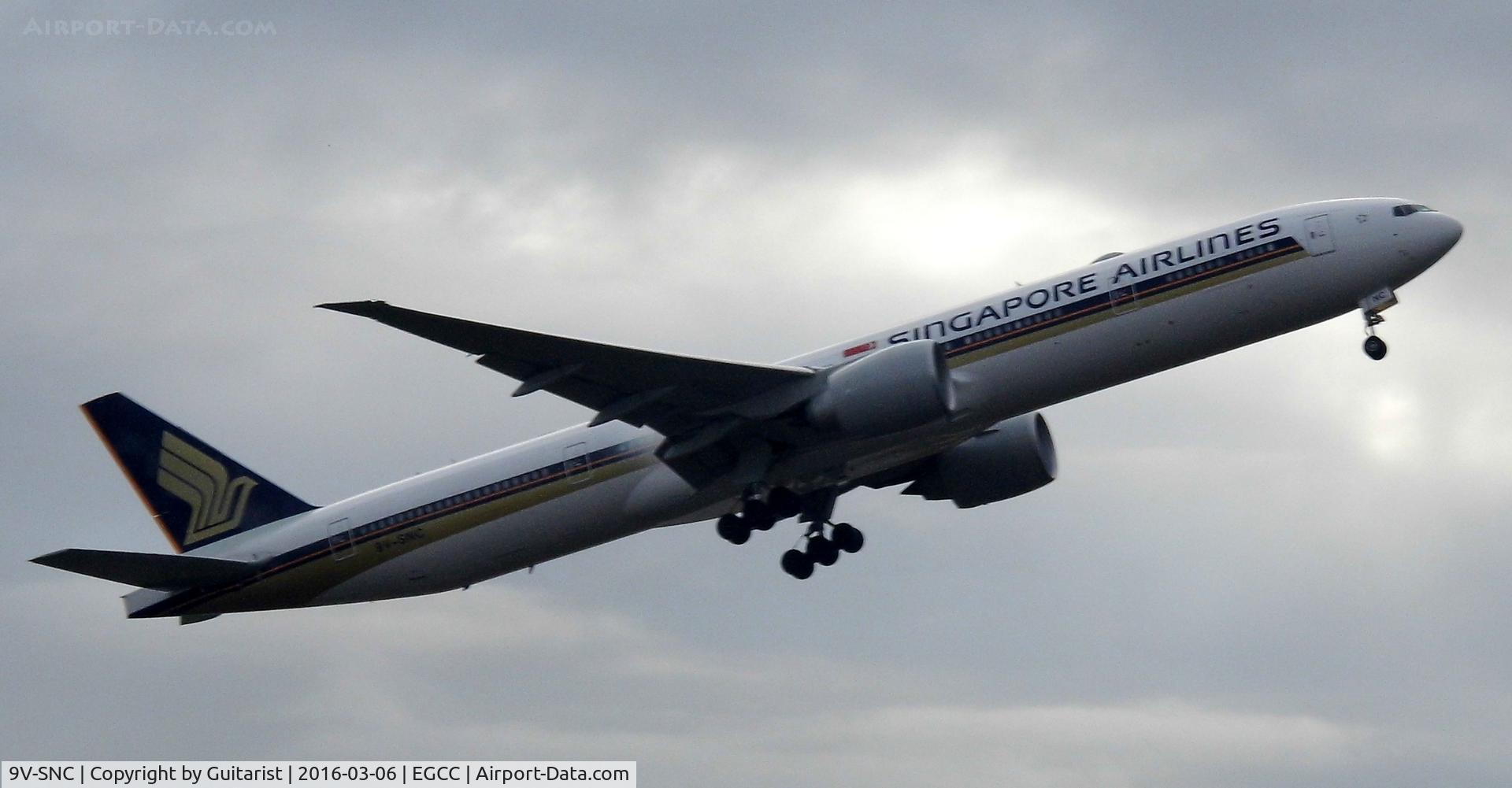 9V-SNC, 2015 Boeing 777-312/ER C/N 42242, At Manchester