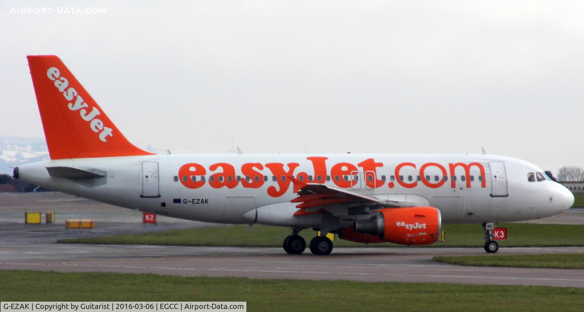 G-EZAK, 2006 Airbus A319-111 C/N 2744, At Manchester