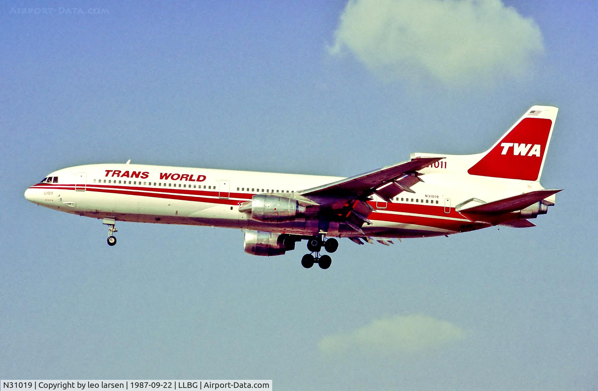 N31019, 1973 Lockheed L-1011-385-1 TriStar 50 C/N 193B-1066, Tel Aviv 22.9.87