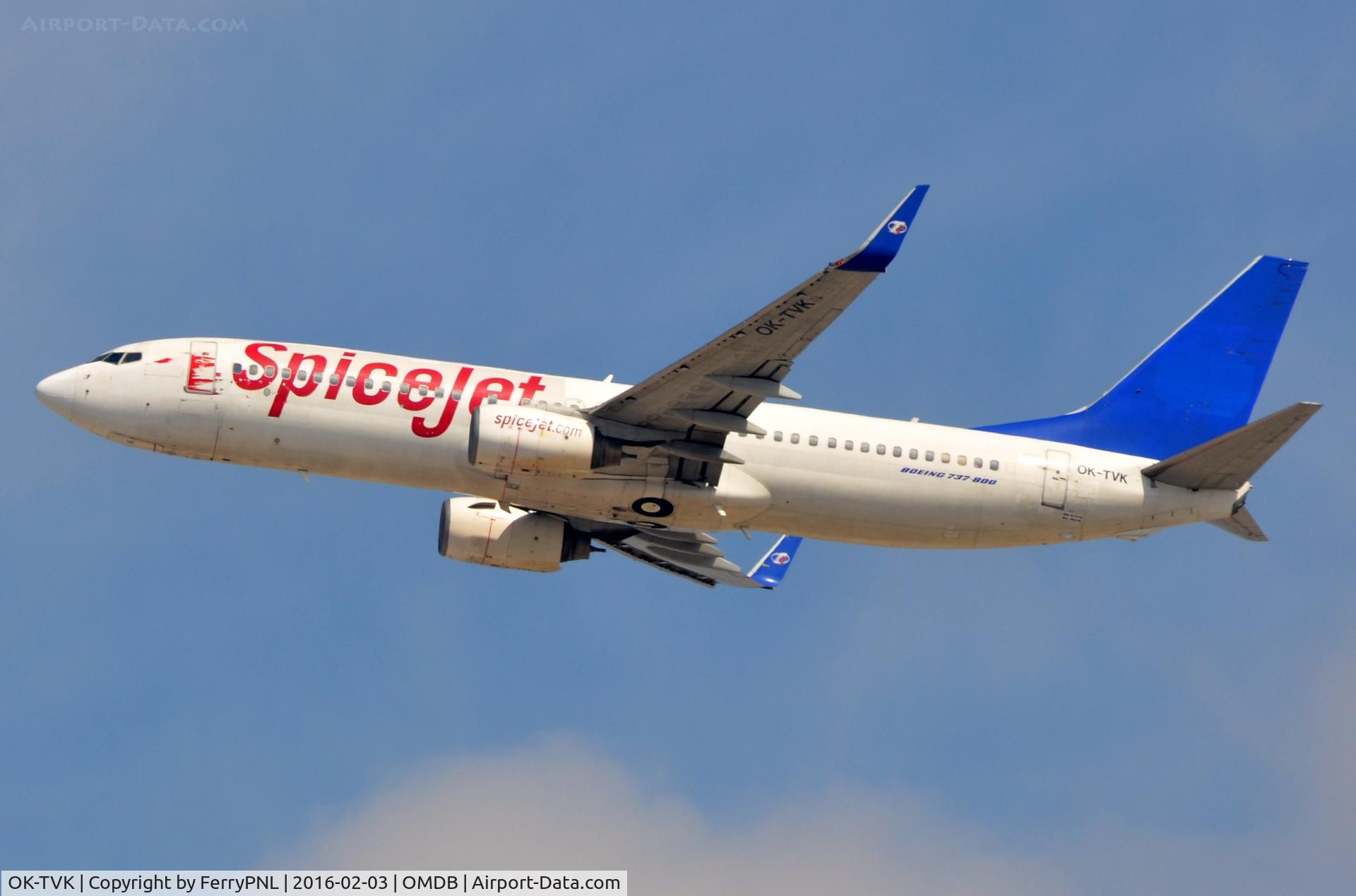 OK-TVK, 2004 Boeing 737-86N C/N 32740, Travel Service B738 operated for Spicejet during the winter.