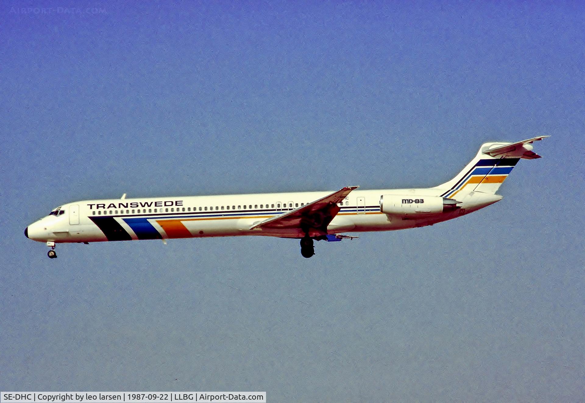 SE-DHC, 1986 McDonnell Douglas MD-83 (DC-9-83) C/N 49397, Tel Aviv 22.9.87