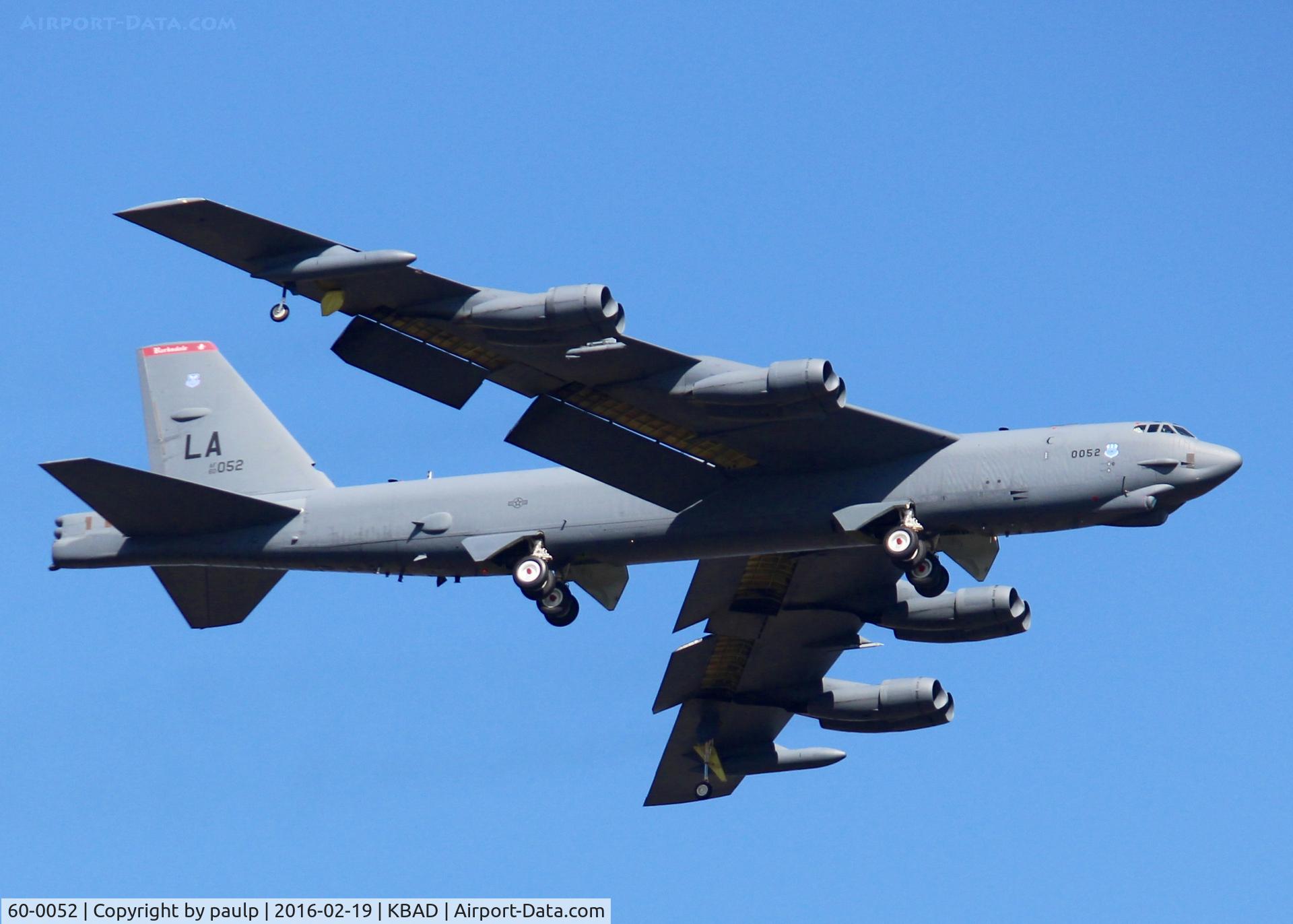 60-0052, 1960 Boeing B-52H Stratofortress C/N 464417, At Barksdale Air Force Base.