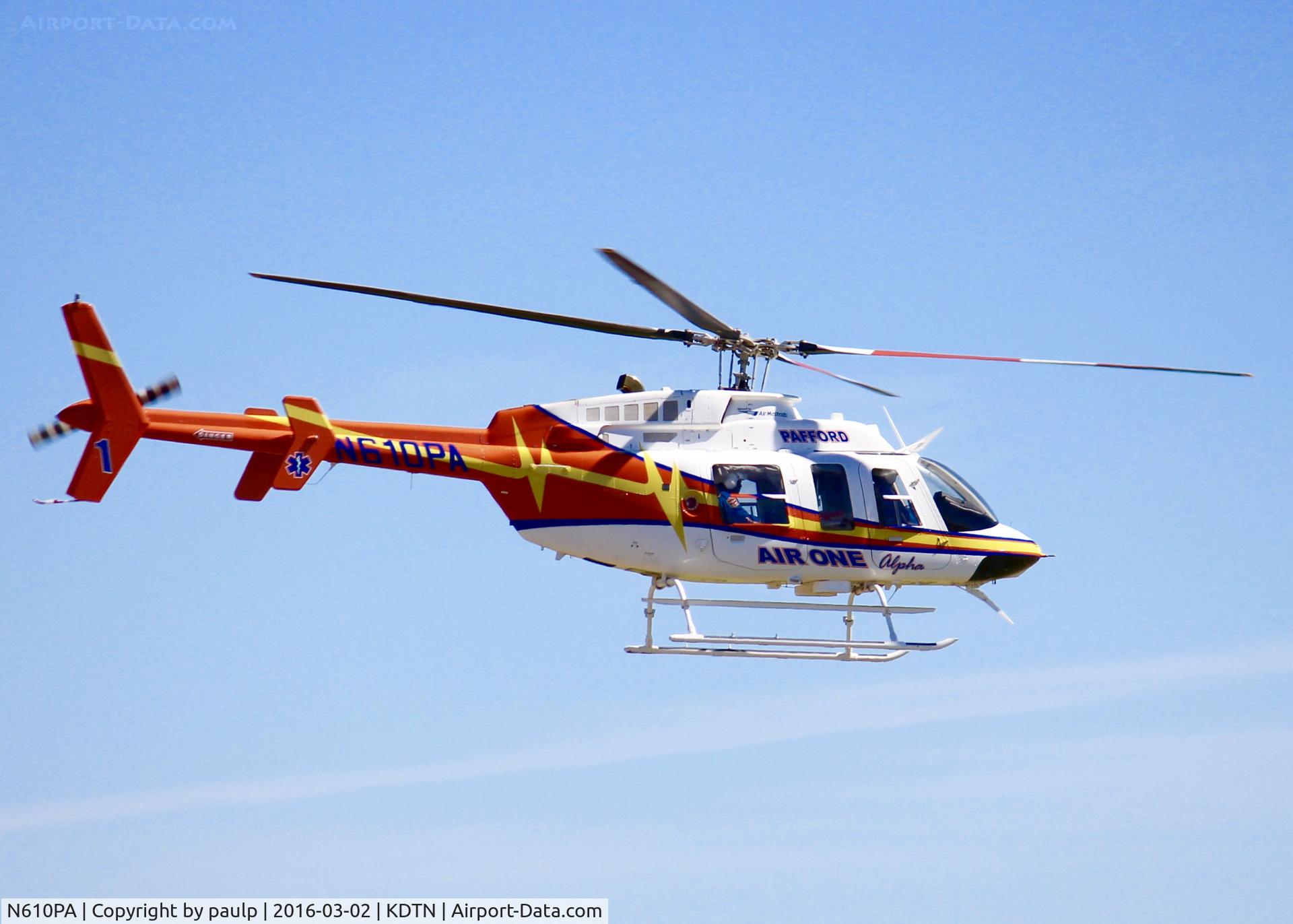 N610PA, Bell 407 C/N 54484, At Downtown Shreveport.