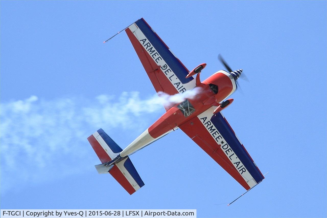 F-TGCI, Extra EA-330SC C/N 04, Extra 330SC, French Air Force aerobatic team, On display, Luxeuil-St Sauveur Air Base 116 (LFSX) Open day 2015