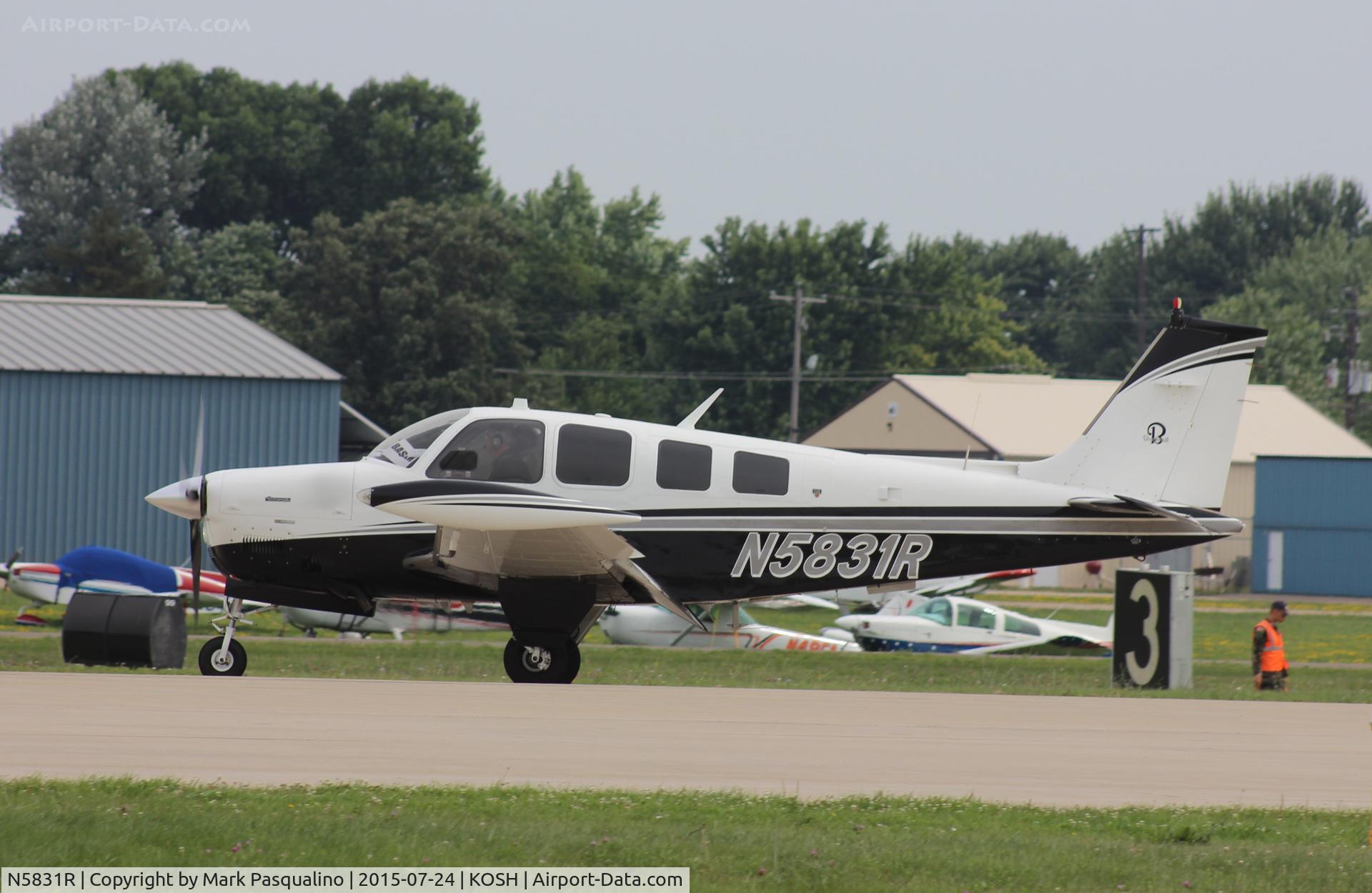N5831R, 1983 Beech A36 Bonanza 36 C/N E-2096, Beech A36