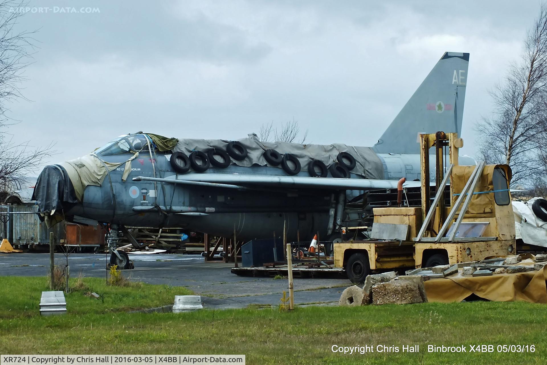 XR724, 1965 English Electric Lightning F.6 C/N 95207, preserved at Binbrook