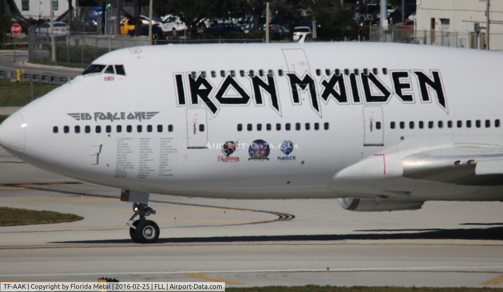 TF-AAK, 2003 Boeing 747-428 C/N 32868, Iron Maiden Book of Souls tour