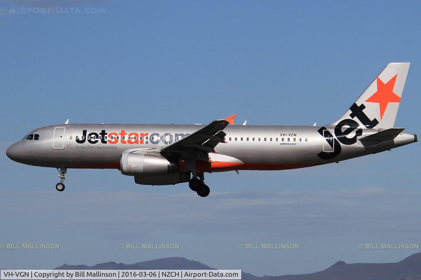 VH-VGN, 2010 Airbus A320-232 C/N 4434, JQ235 from AKL