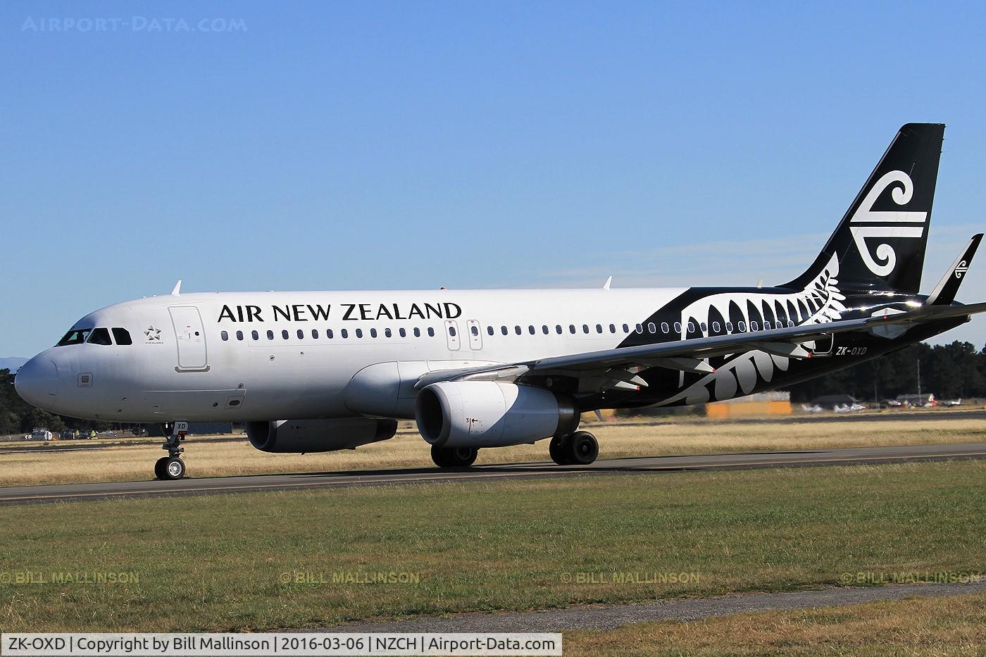 ZK-OXD, 2014 Airbus A320-232 C/N 5962, taxiing to Alpha 6 for 02