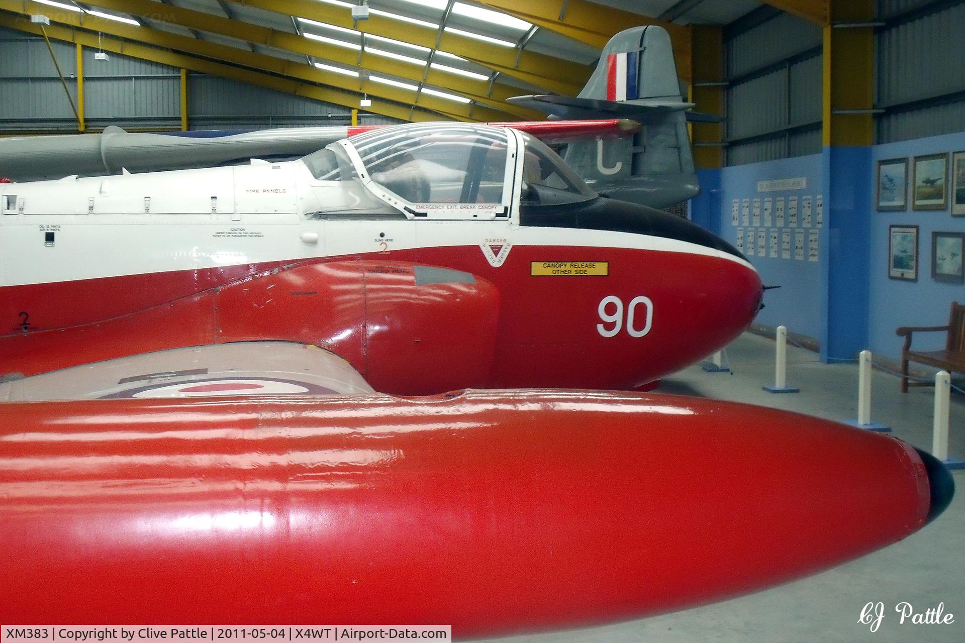 XM383, 1959 Hunting P-84 Jet Provost T.3A C/N PAC/W/6610, On display at the Newark Air Museum, Winthorpe, Nottinghamshire. X4WT