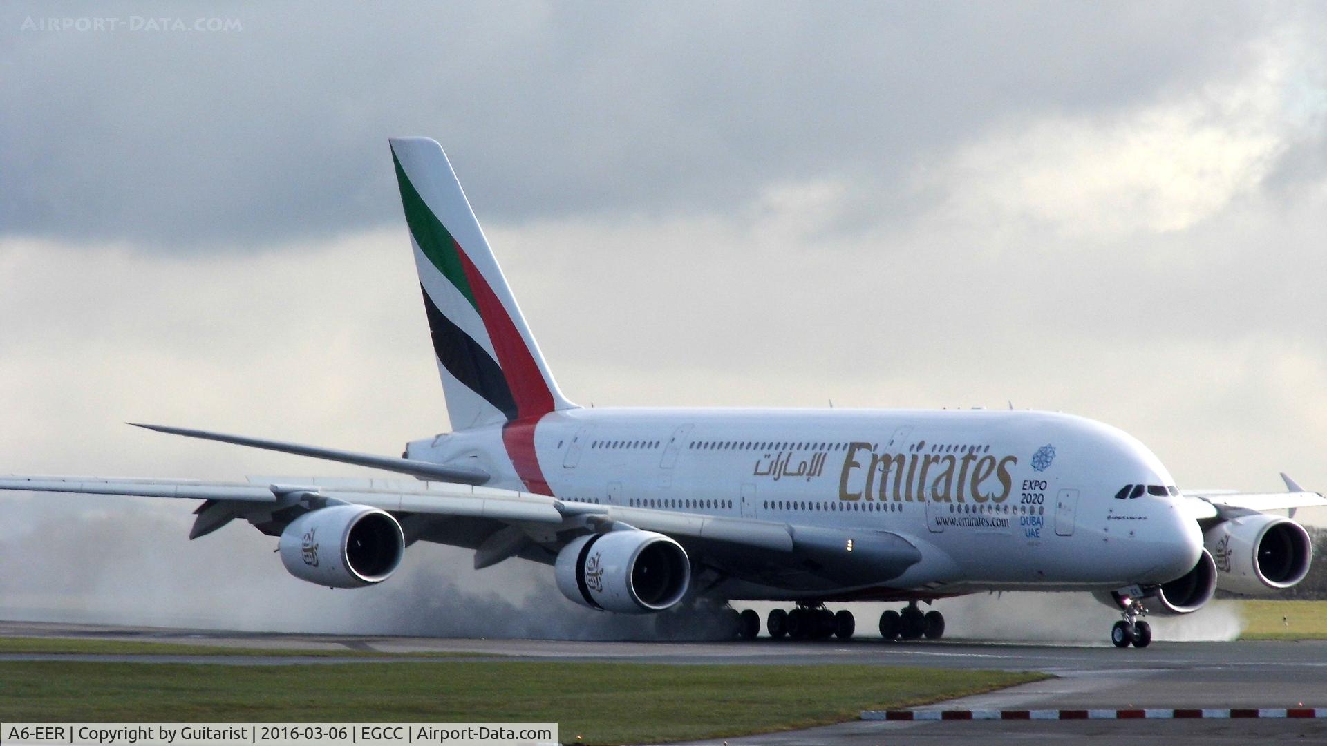 A6-EER, 2013 Airbus A380-861 C/N 139, At Manchester