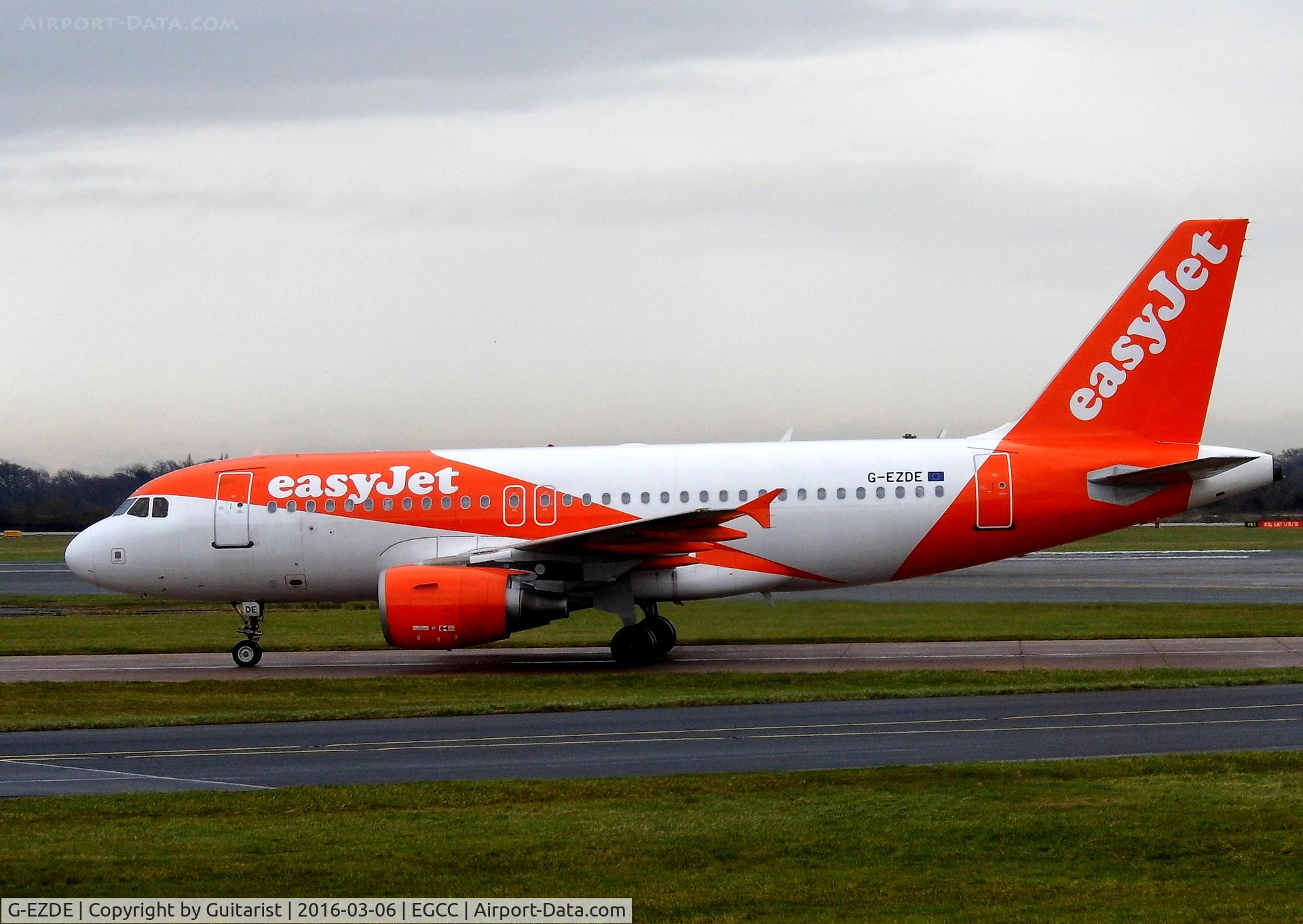 G-EZDE, 2008 Airbus A319-111 C/N 3426, At Manchester