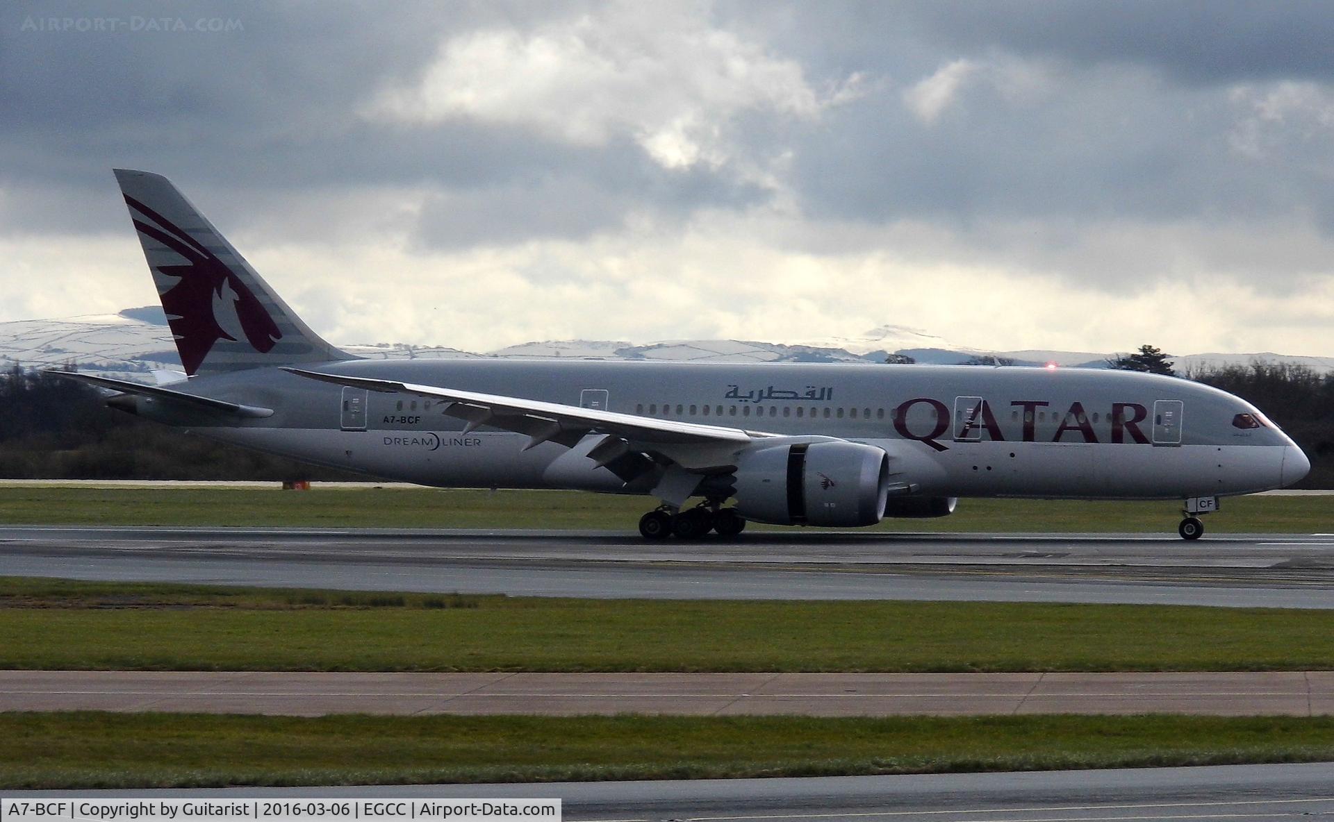 A7-BCF, 2013 Boeing 787-8 Dreamliner C/N 38324, At Manchester