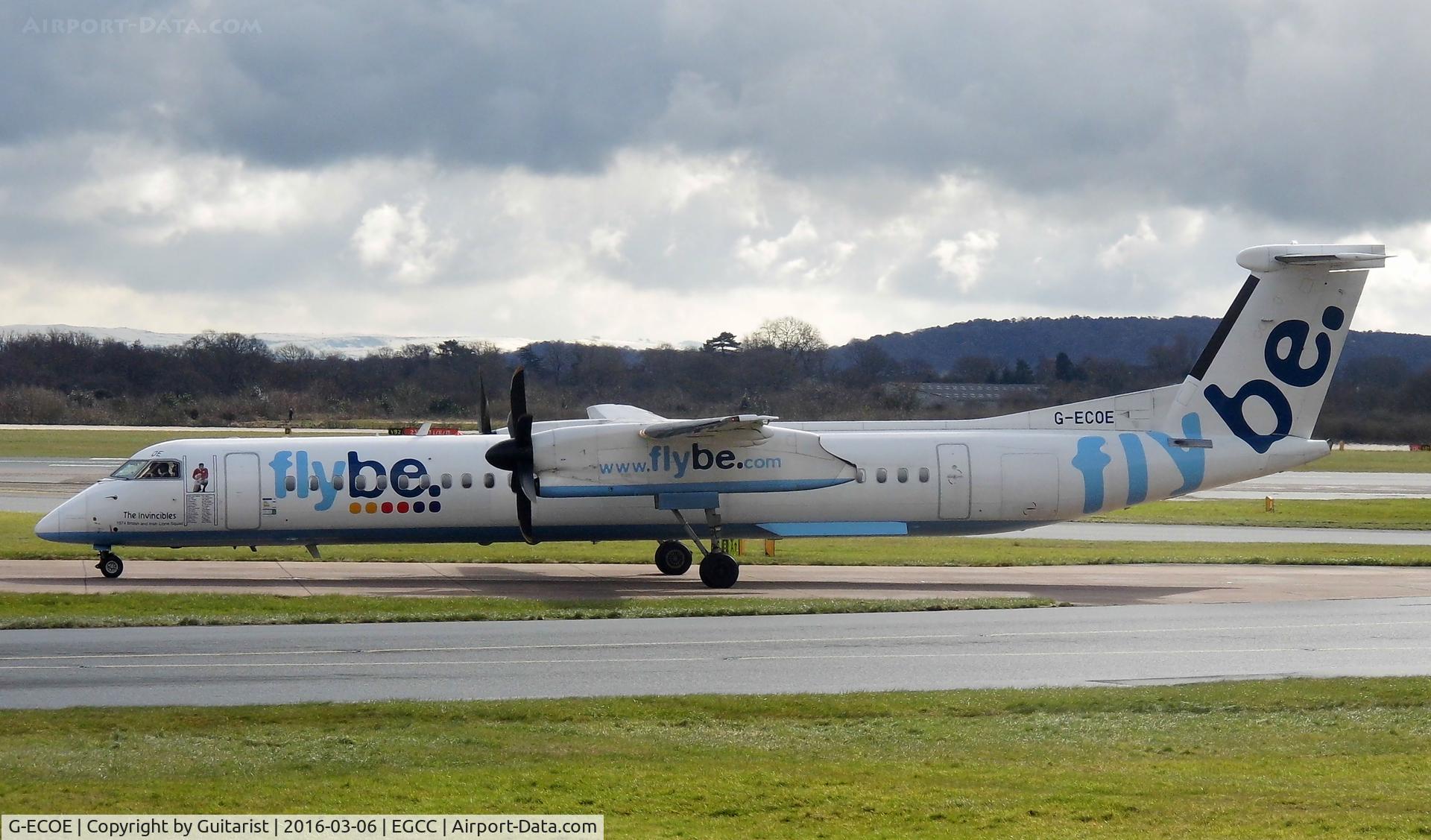 G-ECOE, 2008 De Havilland Canada DHC-8-402Q Dash 8 C/N 4212, At Manchester