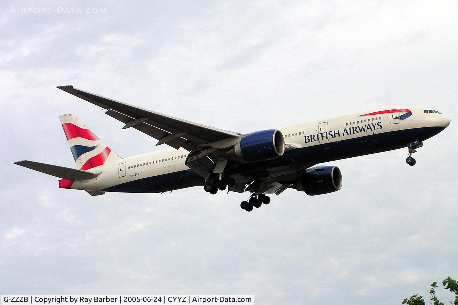 G-ZZZB, 1995 Boeing 777-236 C/N 27106, Boeing 777-236 [27106] (British Airways) Toronto-Pearson International~C 24/06/2005