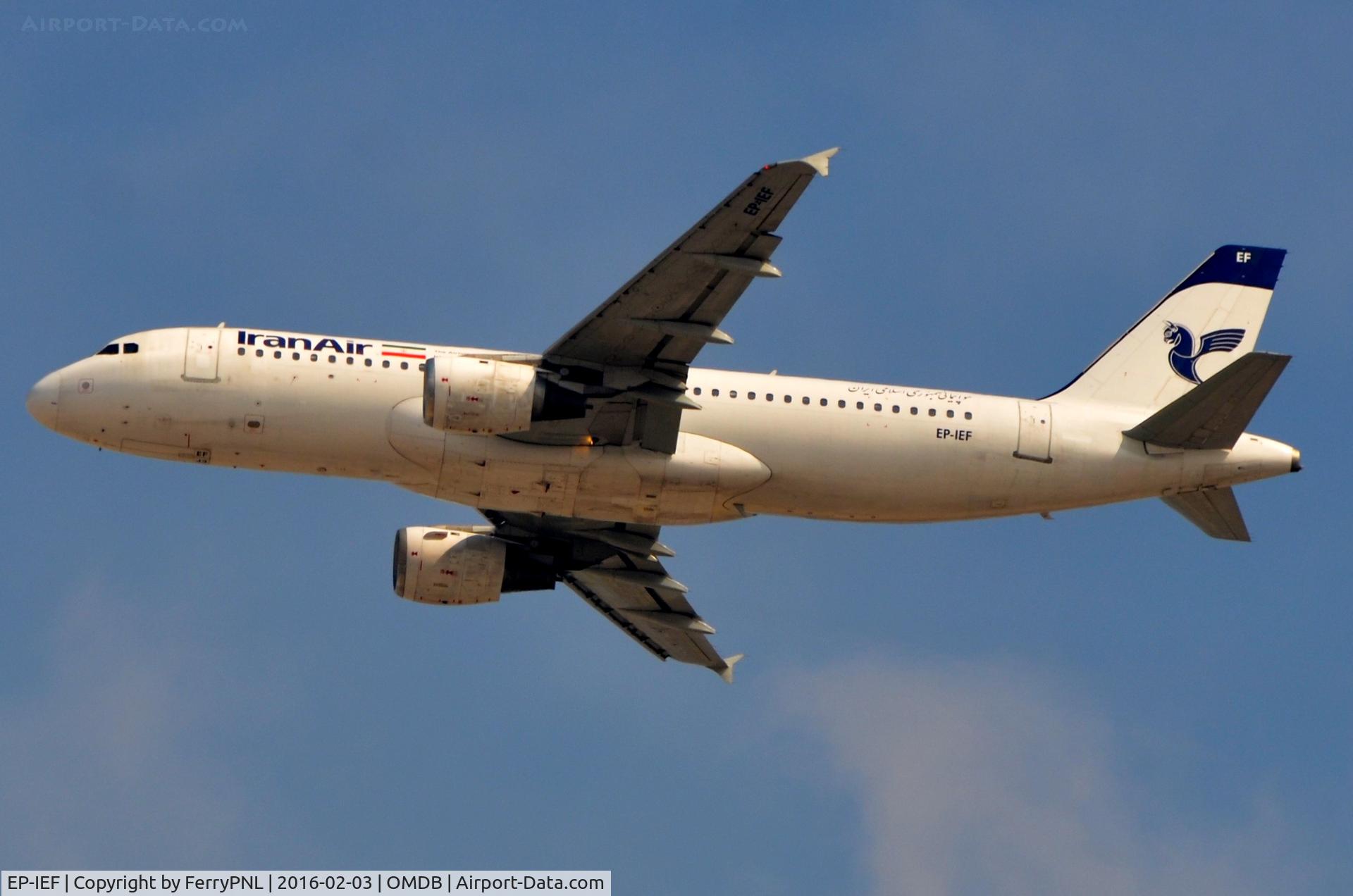 EP-IEF, 1992 Airbus A320-211 C/N 312, Iran Air A320 departing for IKA. Ex Iberia EC-FMN	, EC-ICV