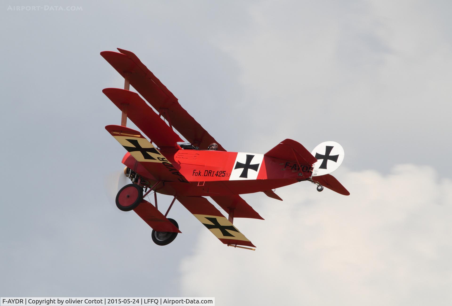 F-AYDR, 2011 Fokker Dr.1 Triplane Replica C/N 11178, bird of prey