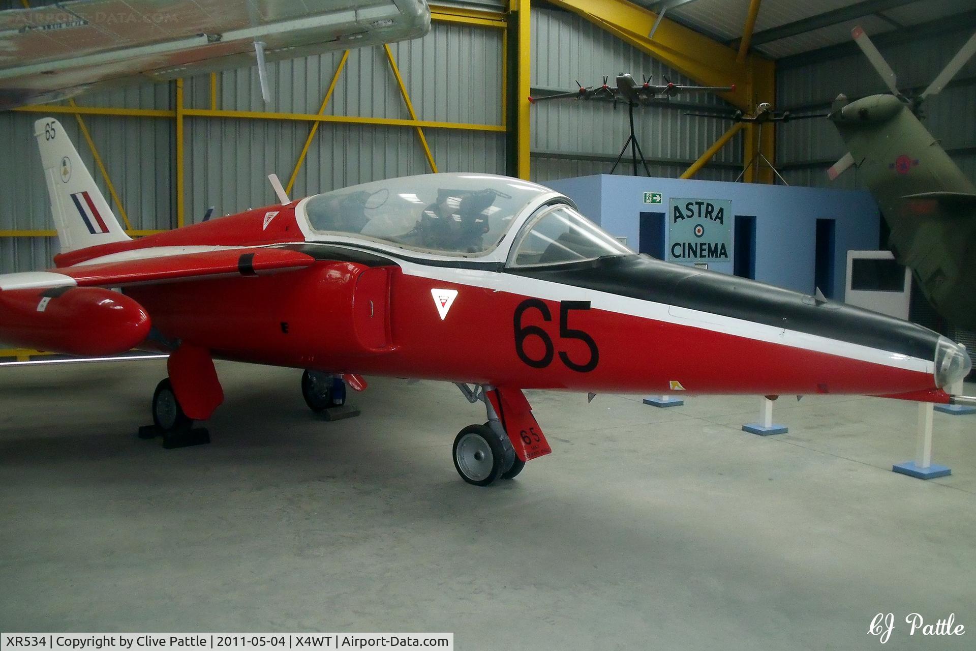 XR534, 1963 Hawker Siddeley Gnat T.1 C/N FL545, On display at the Newark Air Museum, Winthorpe, Nottinghamshire. X4WT