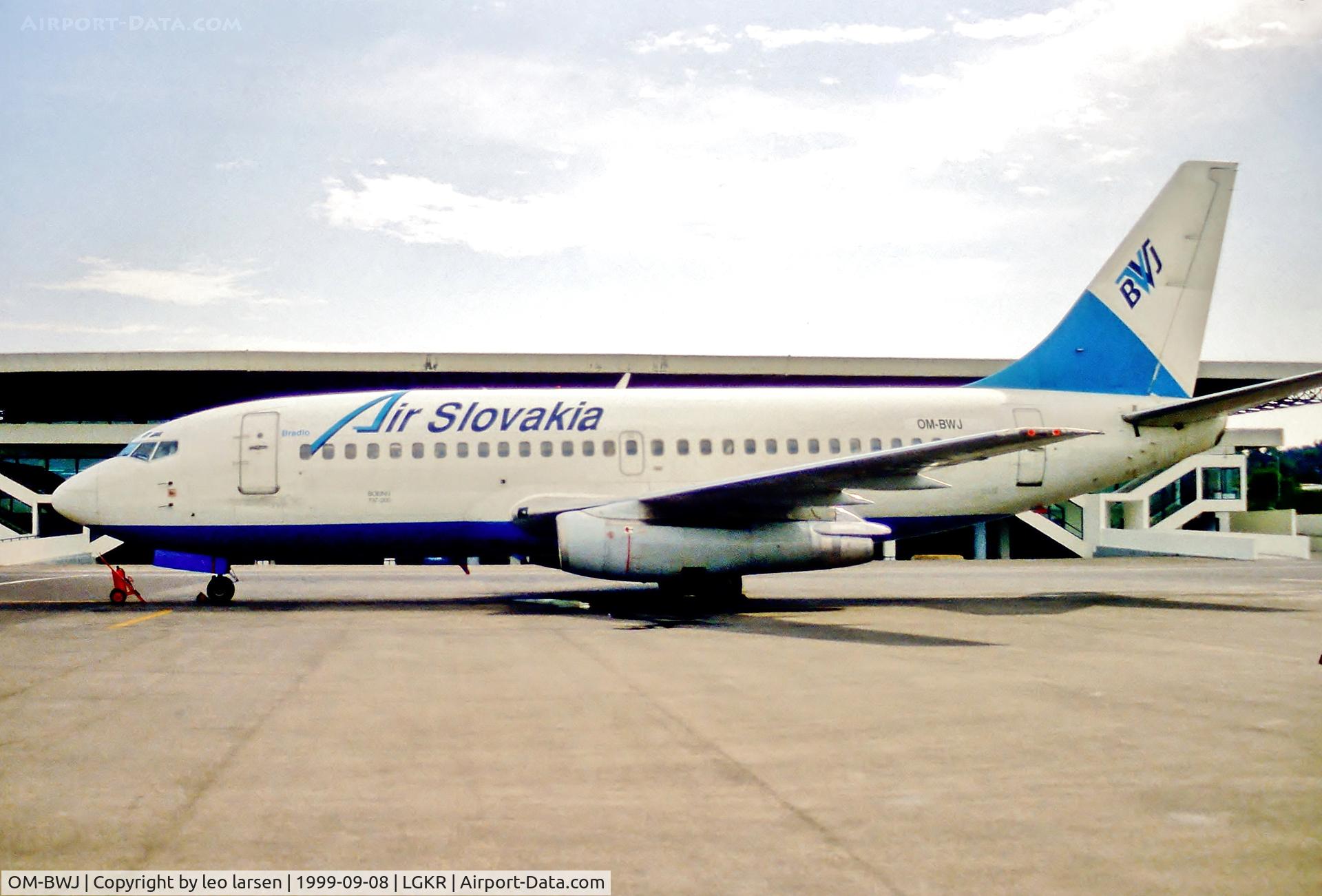 OM-BWJ, 1981 Boeing 737-2E3 C/N 22703, Corfu 8.9.99