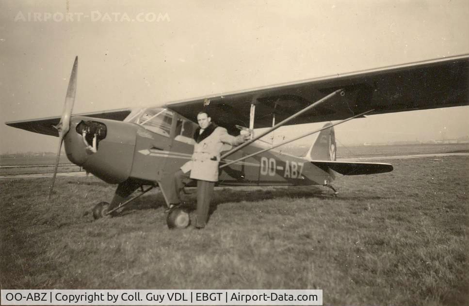 OO-ABZ, 1946 Auster J-2 Arrow C/N 2378, Ghent airfield in 1954.