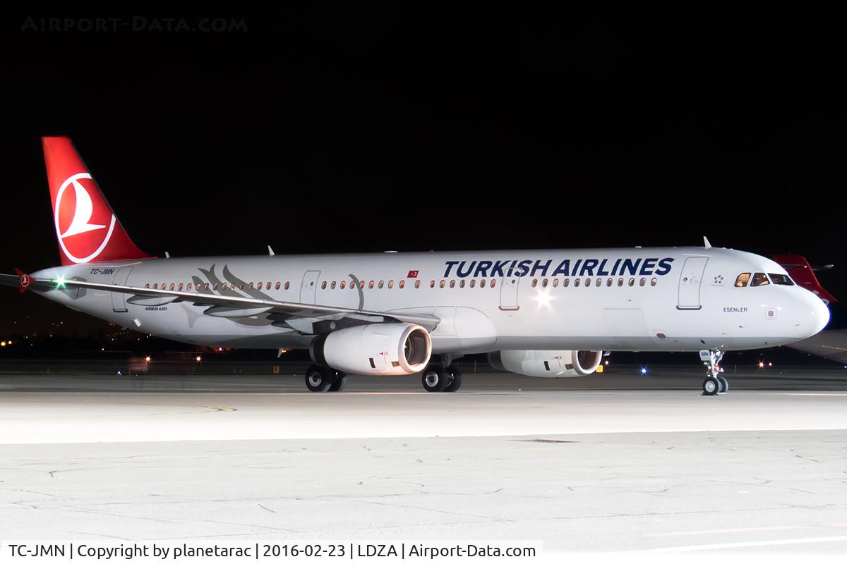 TC-JMN, 2006 Airbus A321-211 C/N 2919, Zagreb at night