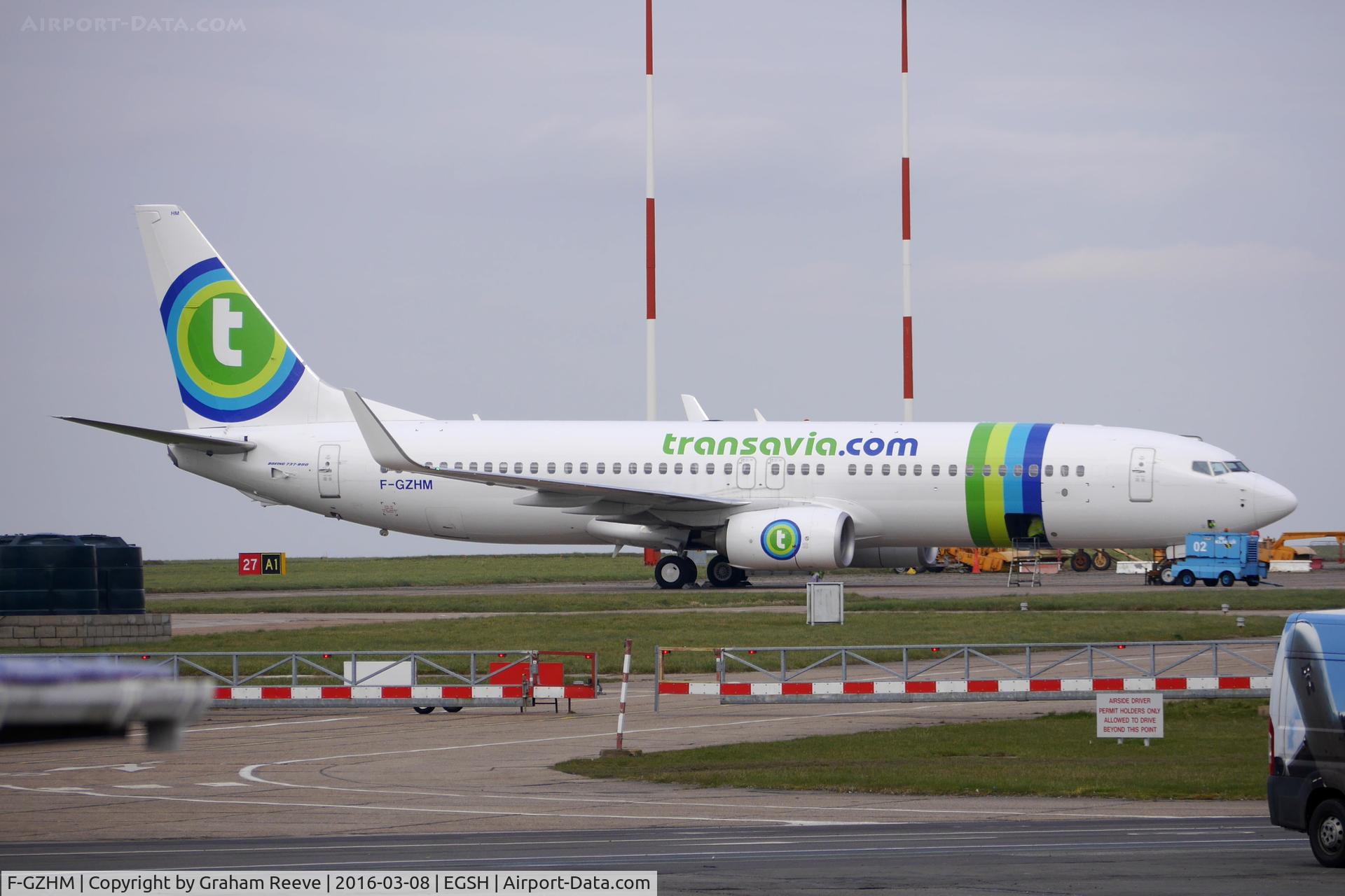 F-GZHM, 2014 Boeing 737-8K2 C/N 37792, Parked at Norwich.