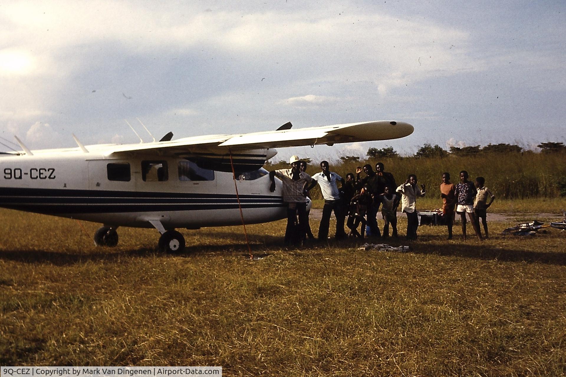9Q-CEZ, 1979 Partenavia P-68B C/N 197, Photo taken by my uncle François Van Dingenen in Zaïre. Somewhere begin 1980's. He flew the plane from mission post to mission post.