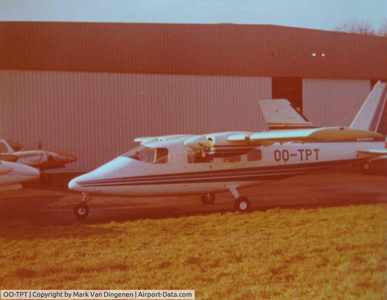 OO-TPT, 1979 Partenavia P-68B C/N 197, Photo taken at Antwerp Airport in 1980. Became 9Q-CEZ later.