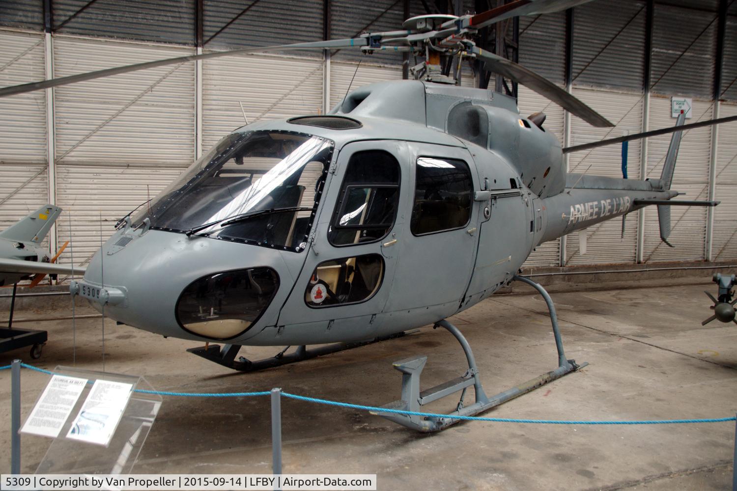 5309, Aerospatiale AS-355F-1 Ecureuil 2 C/N 5309, Aerospatiale AS355F1 Ecureuil 2 of the French Air Force (Armee de l' Air) in the French Army light aviation museum in Dax, southern France
