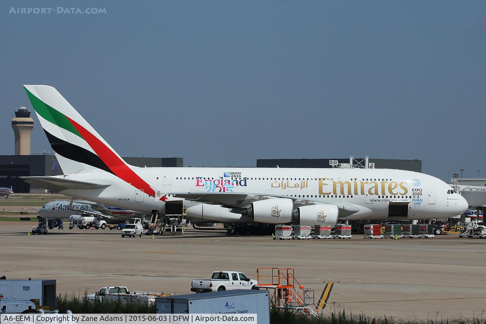 A6-EEM, 2013 Airbus A380-861 C/N 134, Emirates A380 at DFW Airport