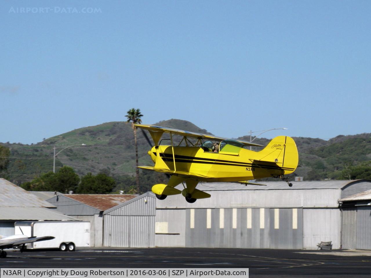 N3AR, 1974 Pitts S-1S Special C/N 10, 1974 Russell PITTS S-1S SPECIAL, Lycoming O&VO-360 180 Hp, Experimental class, landing Rwy 22