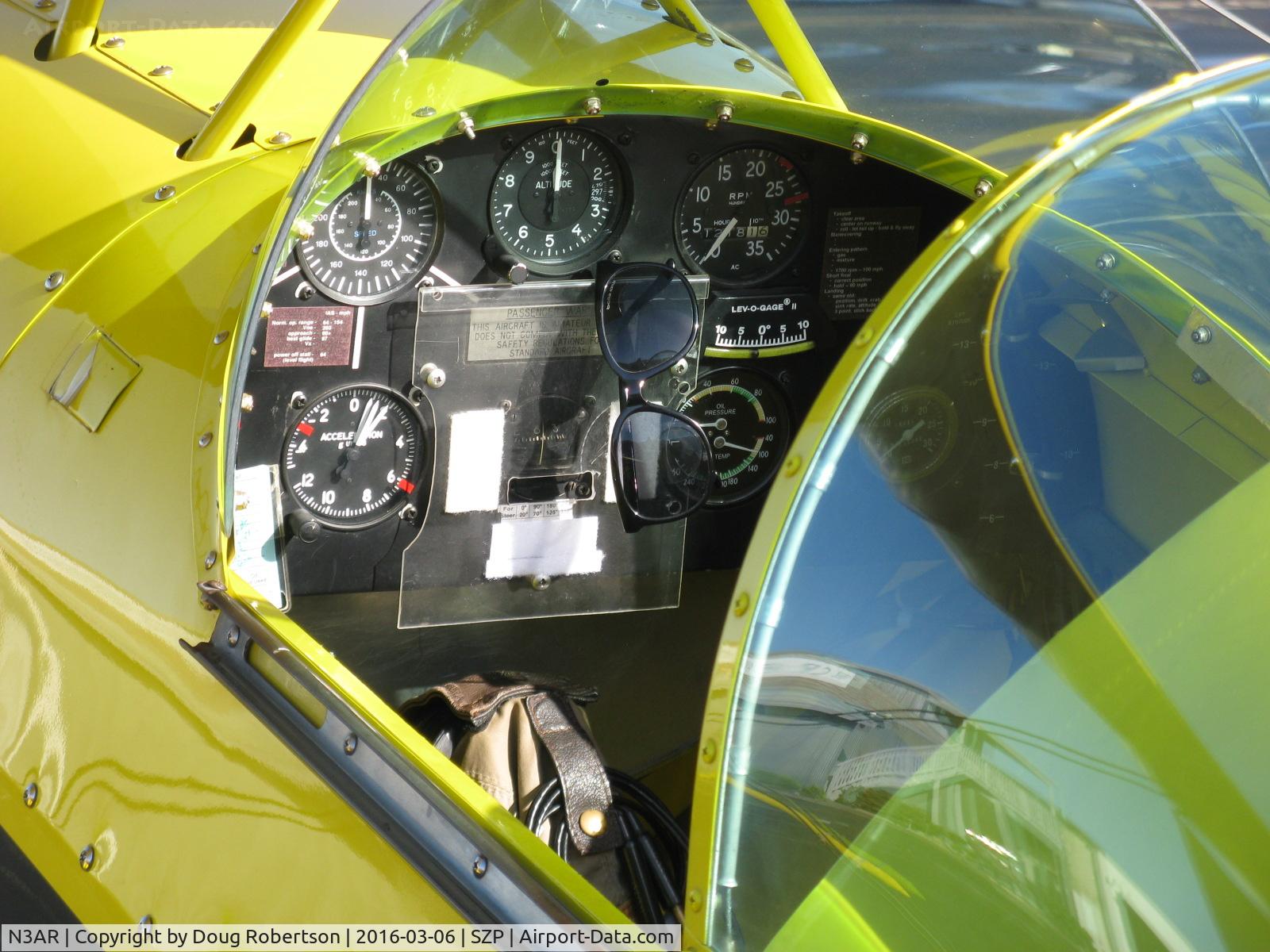 N3AR, 1974 Pitts S-1S Special C/N 10, 1974 Russell PITTS S-1S SPECIAL, Lycoming O&VO-360 180 Hp, panel