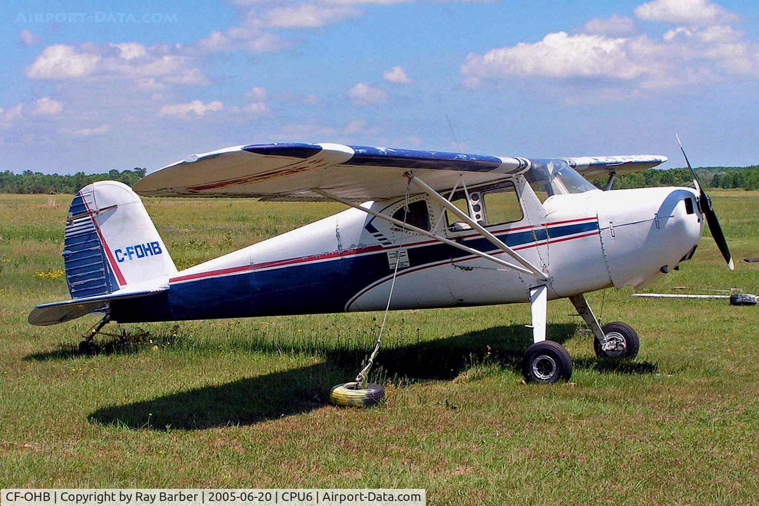 CF-OHB, 1946 Cessna 140X C/N 11571X, Cessna 140 [11571] Tyendinaga-Mohawk~C 20/06/2005