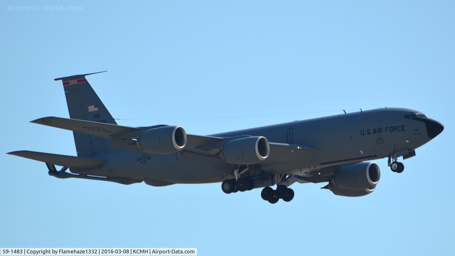 59-1483, 1959 Boeing KC-135R Stratotanker C/N 17971, EDDIE61 on the go at CMH 3-8-2016