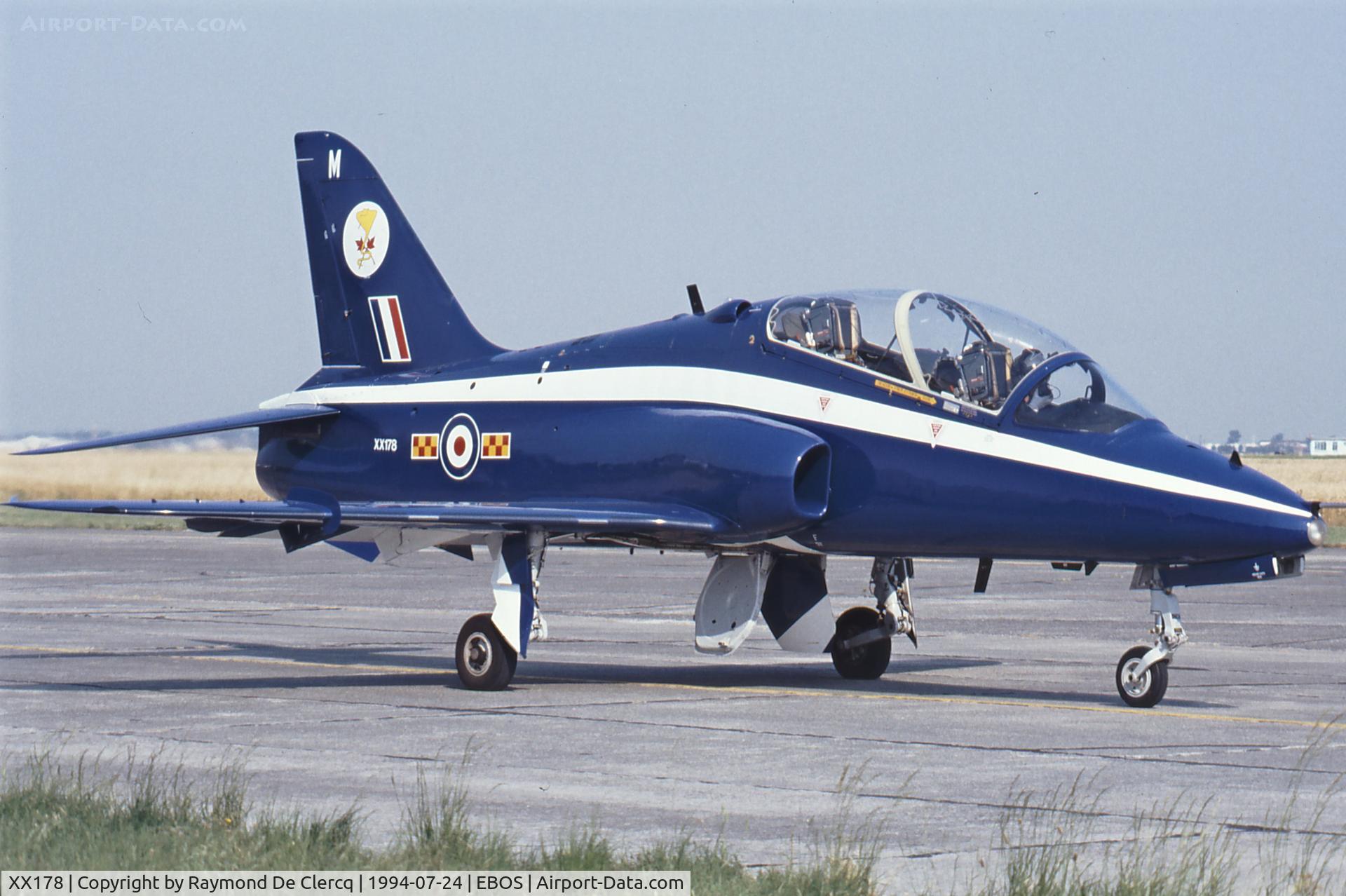 XX178, 1977 Hawker Siddeley Hawk T.1W C/N 025/312025, Ostend airshow 1994.