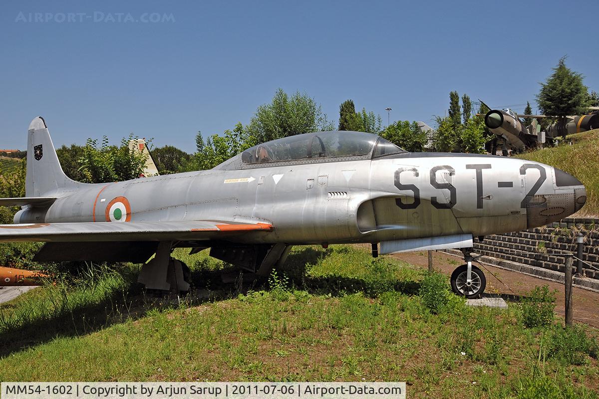 MM54-1602, 1953 Lockheed T-33A-1-LO Shooting Star C/N 580-9338, On display at Parco Tematico dell’Aviazione near Rimini. This T-33A carries the insignia of the Gunnery Standardization Centre at Decimomannu, Sardinia.