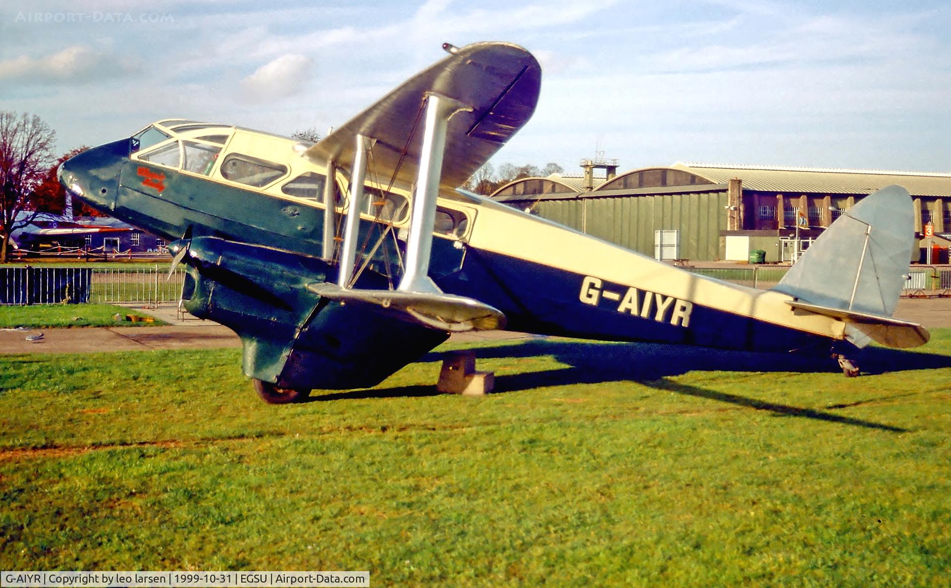 G-AIYR, 1943 De Havilland DH-89A Dominie/Dragon Rapide C/N 6676, Duxford 31.10.99