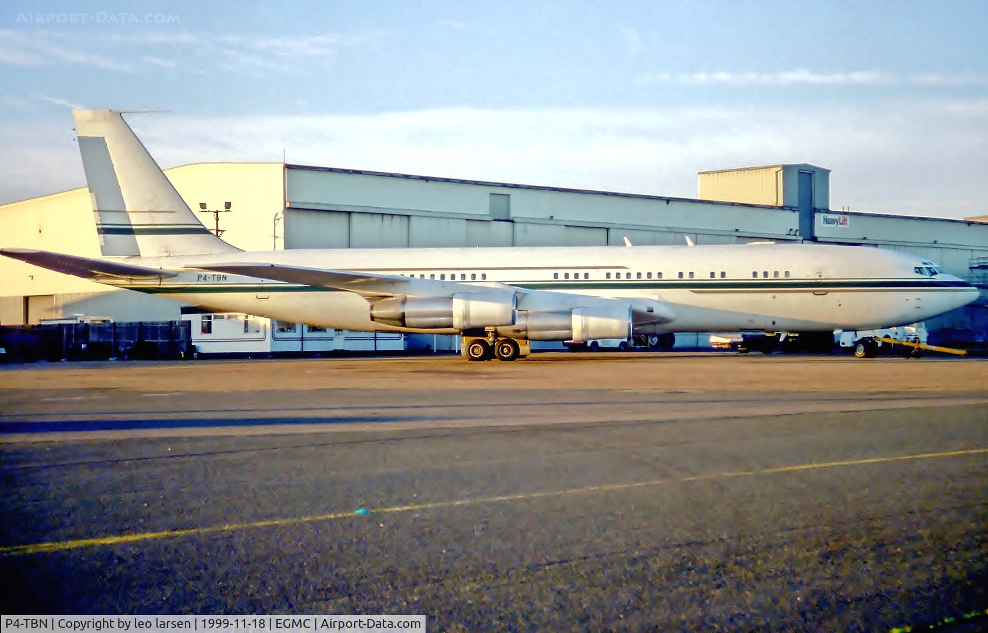 P4-TBN, 1974 Boeing 707-3L6B C/N 21049, Southend 18.11.99