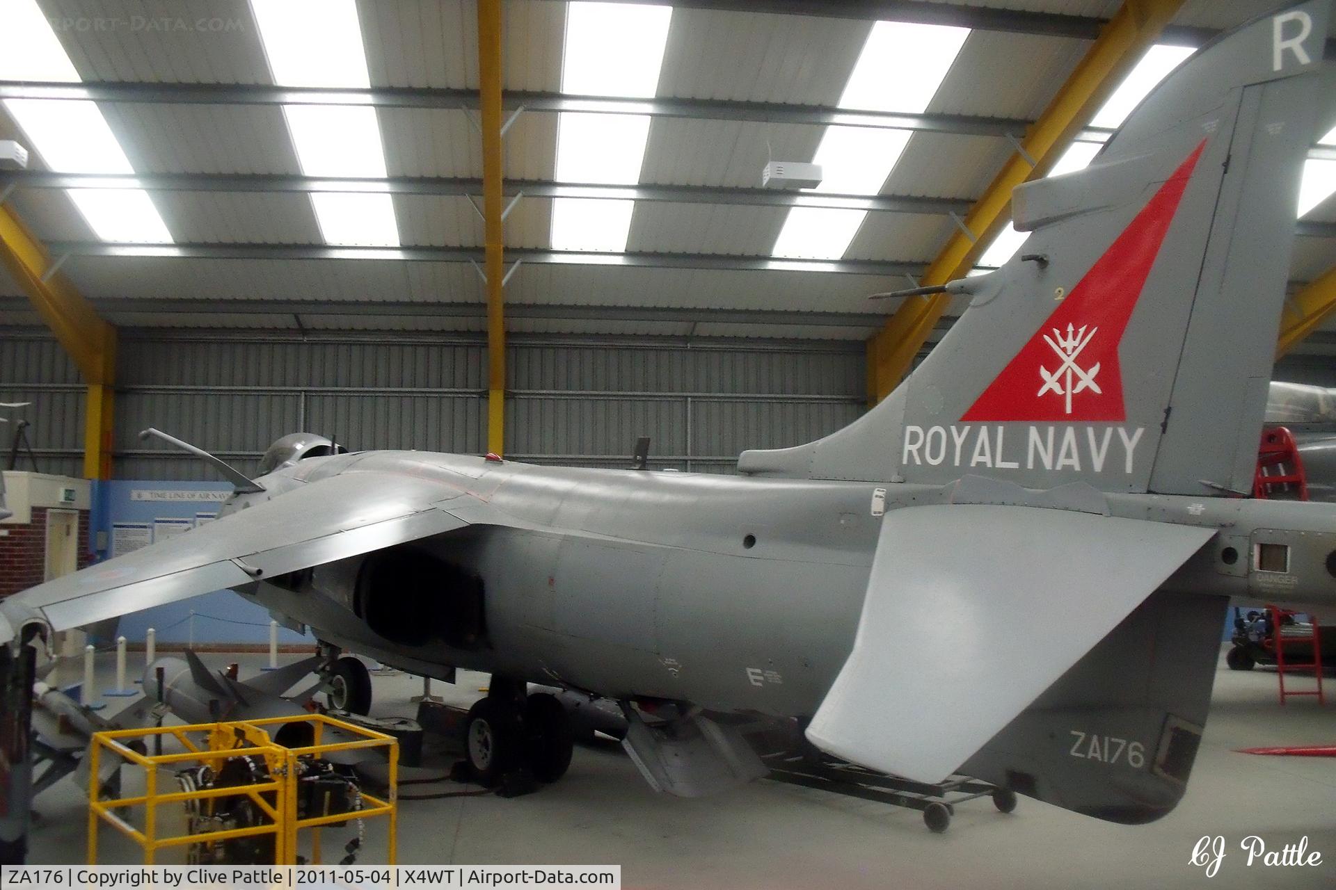 ZA176, 1981 British Aerospace Sea Harrier F/A.2 C/N 41H-912027/P6, On display at the Newark Air Museum, Winthorpe, Nottinghamshire. X4WT