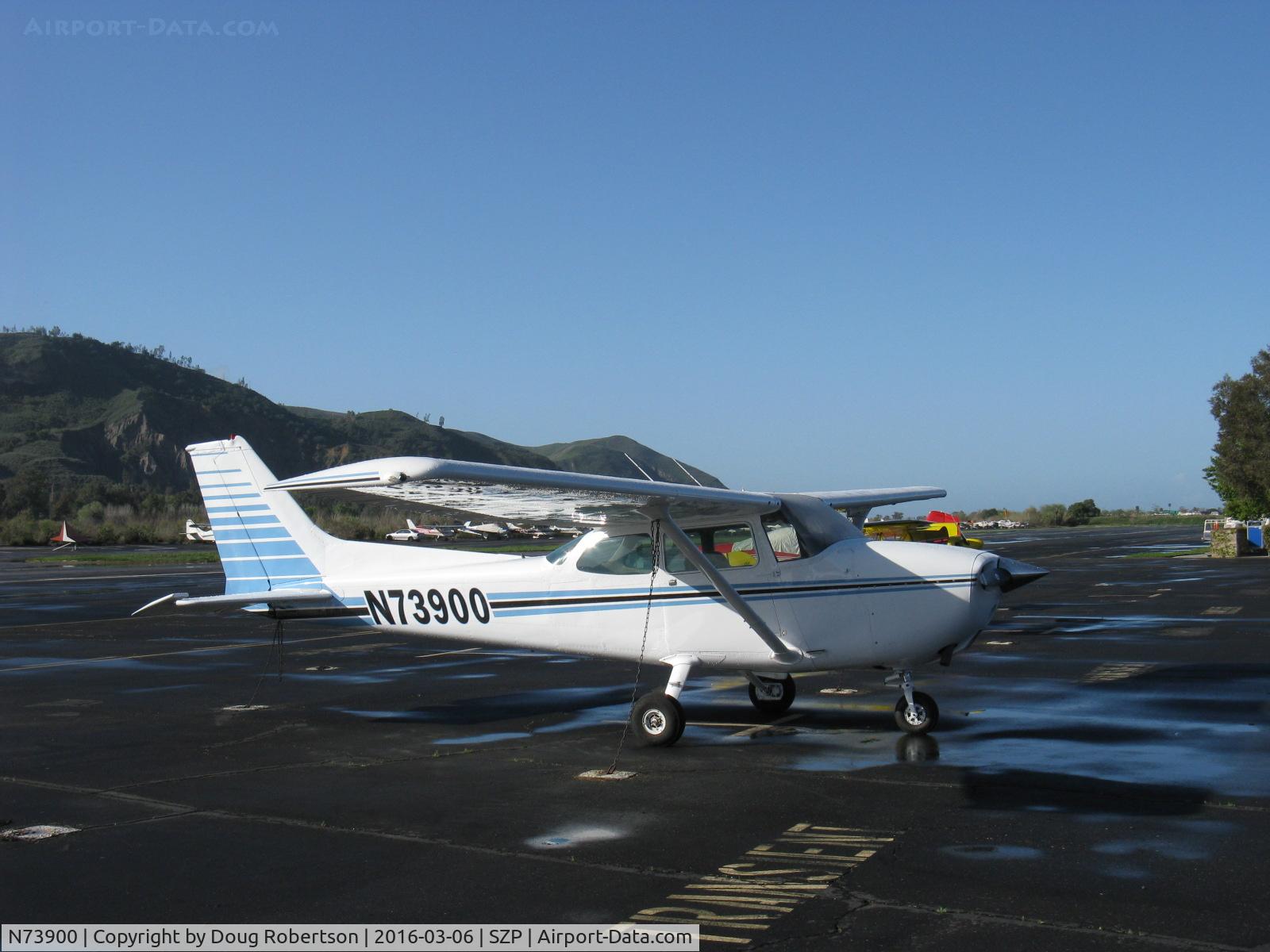 N73900, 1977 Cessna 172N C/N 17267737, 1977 Cessna 172N SKYHAWK, Lycoming O-320-H2AD 160 Hp, on transient ramp-welcome rain last night.