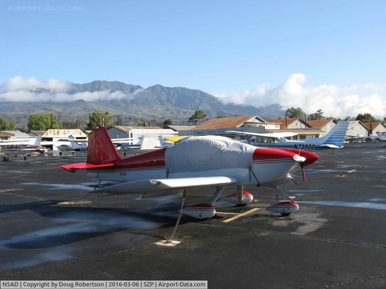 N5AD, 1992 Vans RV-6A C/N 20954, 1992 Adfelter VAN's RV-6A, Lycoming O-320-H2AD 160 hp