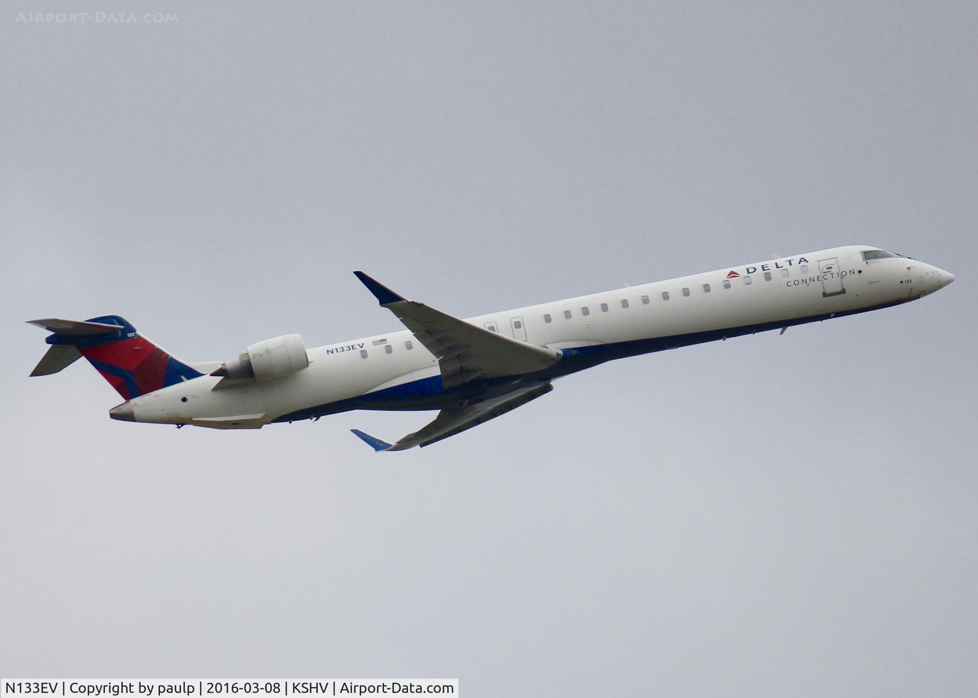 N133EV, 2009 Bombardier CRJ-900ER (CL-600-2D24) C/N 15222, At Shreveport Regional.