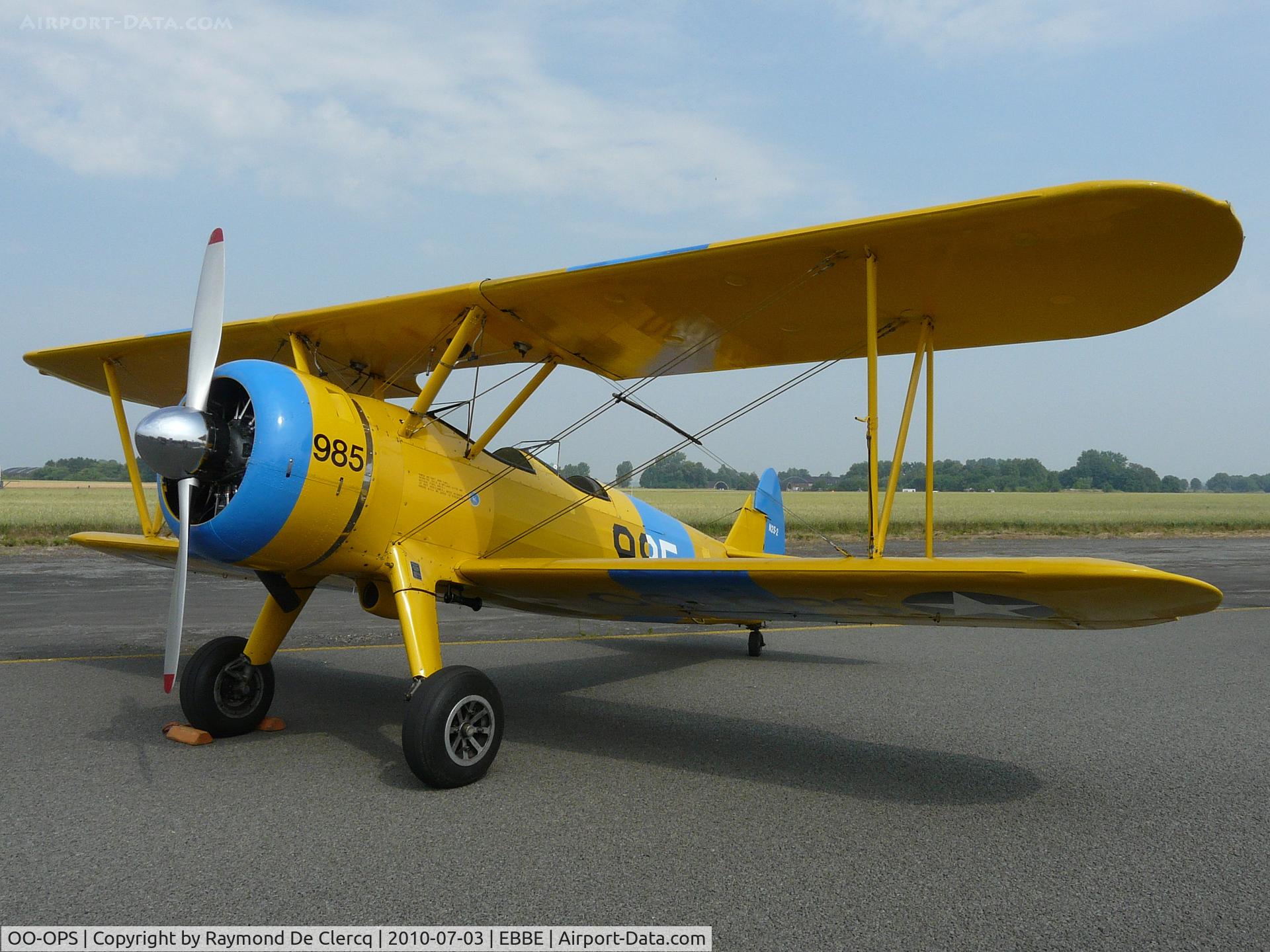 OO-OPS, 1943 Boeing E75 C/N 75-5093, At Beauvechain open door / airshow in 2010.