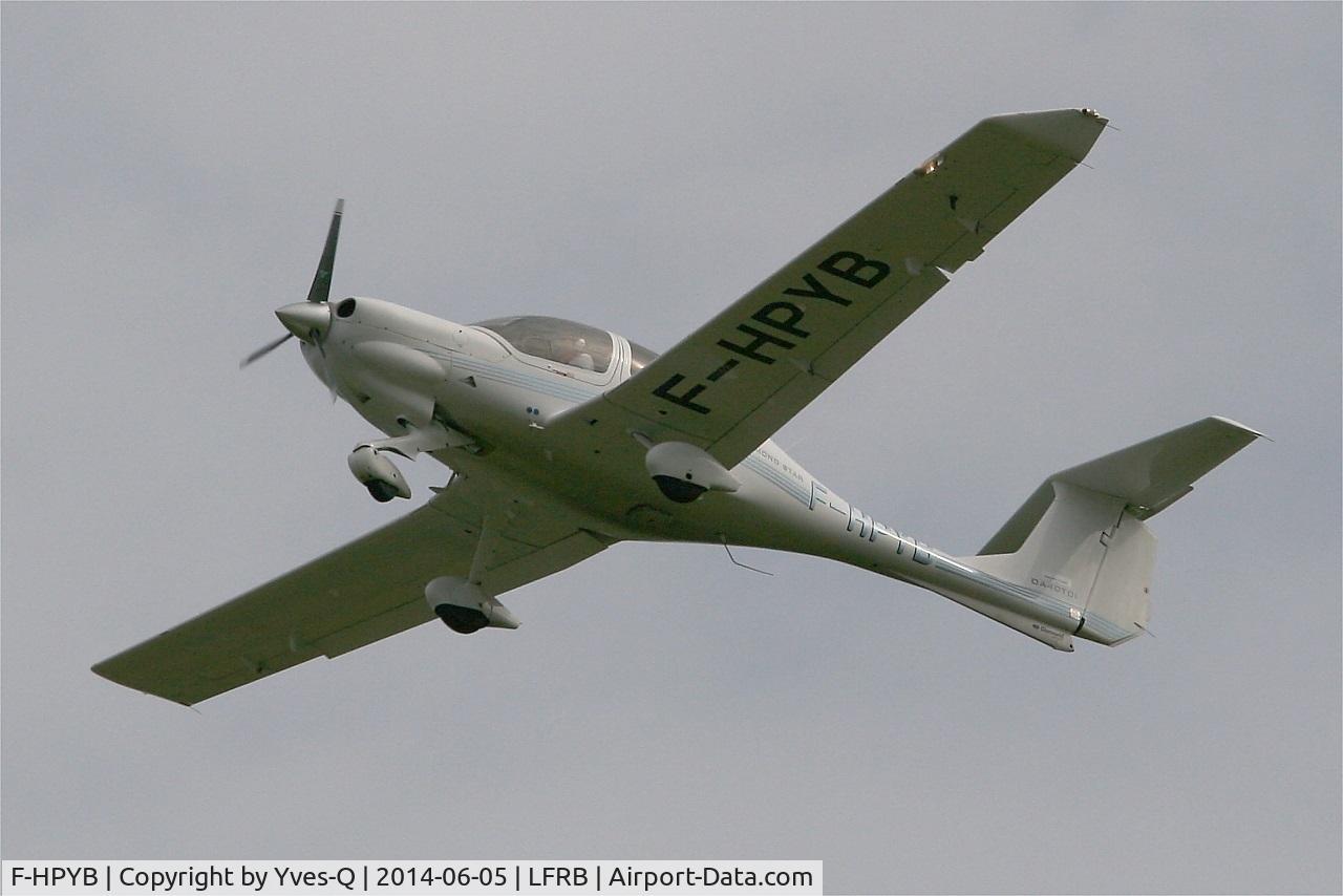 F-HPYB, 2012 Diamond DA-40 Diamond Star Diamond Star C/N DA-289, Diamond DA-40 Diamond Star, Take off rwy 25L, Brest-Bretagne airport (LFRB-BES)