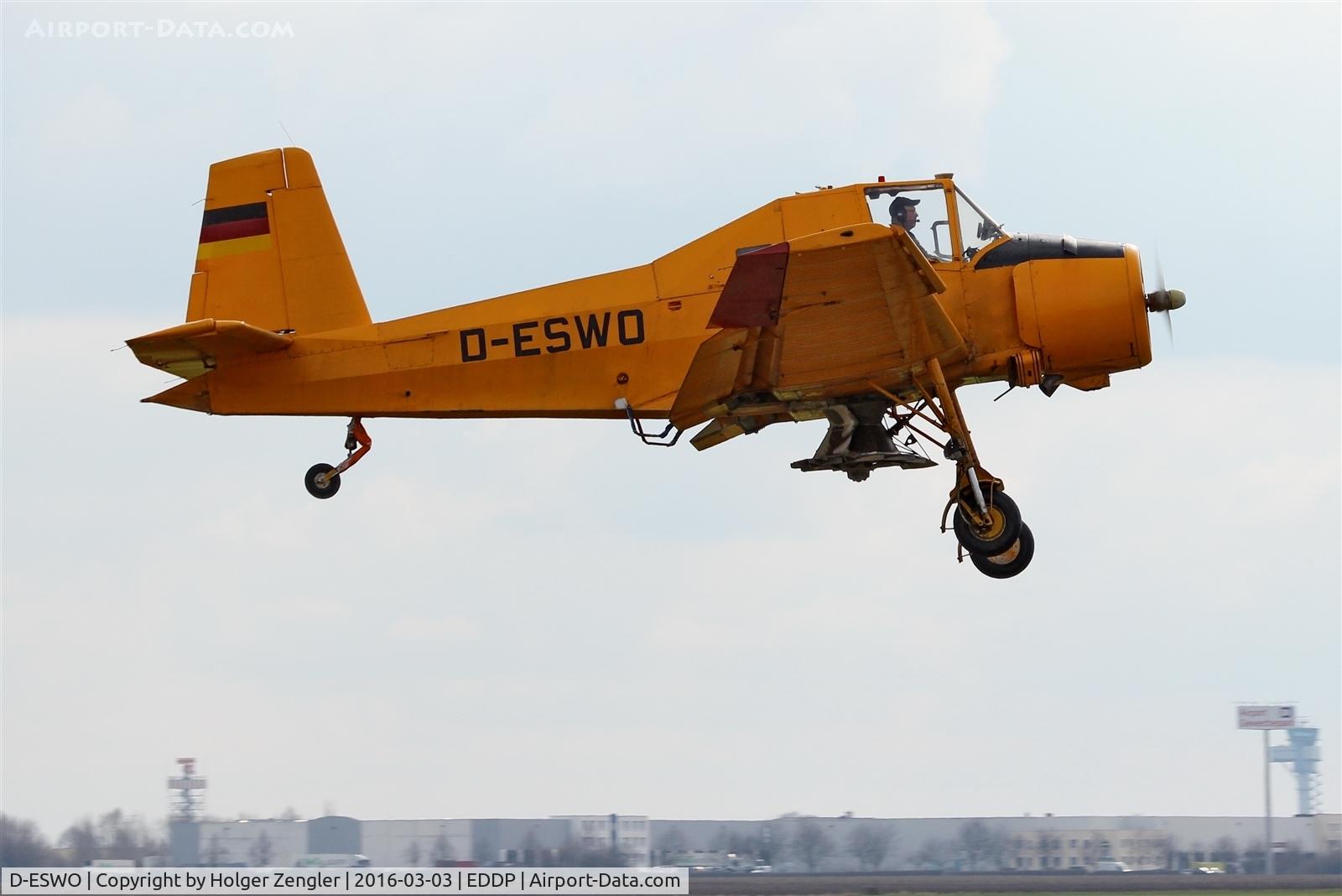 D-ESWO, Let Z-37A Cmelak C/N 17-05, Sowing aircraft above a huge field in spring....