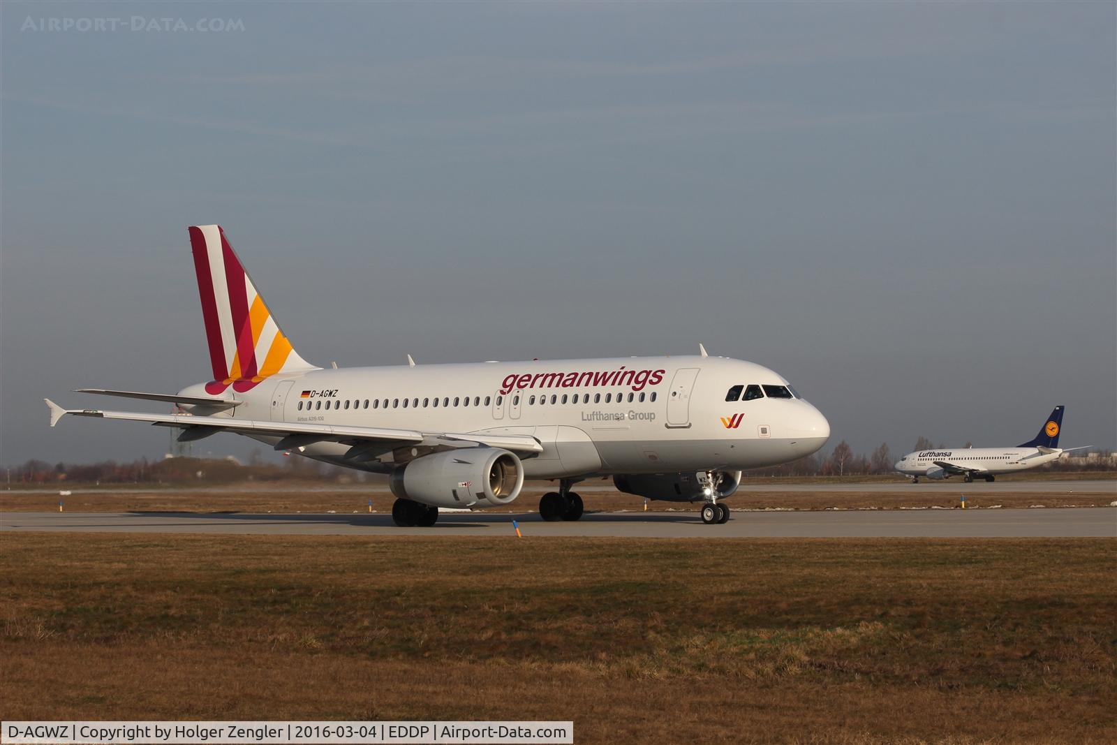 D-AGWZ, 2013 Airbus A319-132 C/N 5978, Rush-hour on nothern parts of LEJ.....